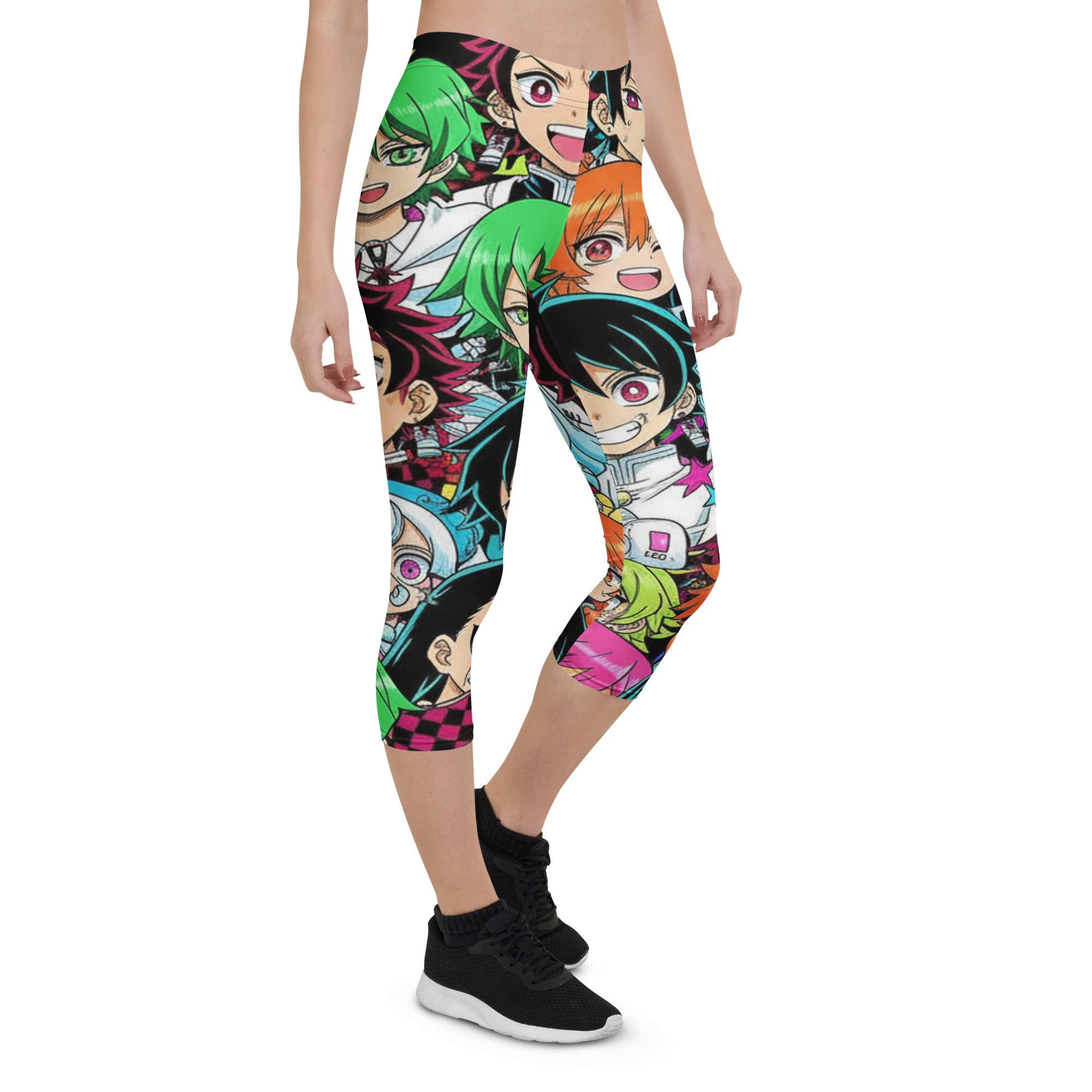 Demon Slayer Style Capri Leggings | GearBunch