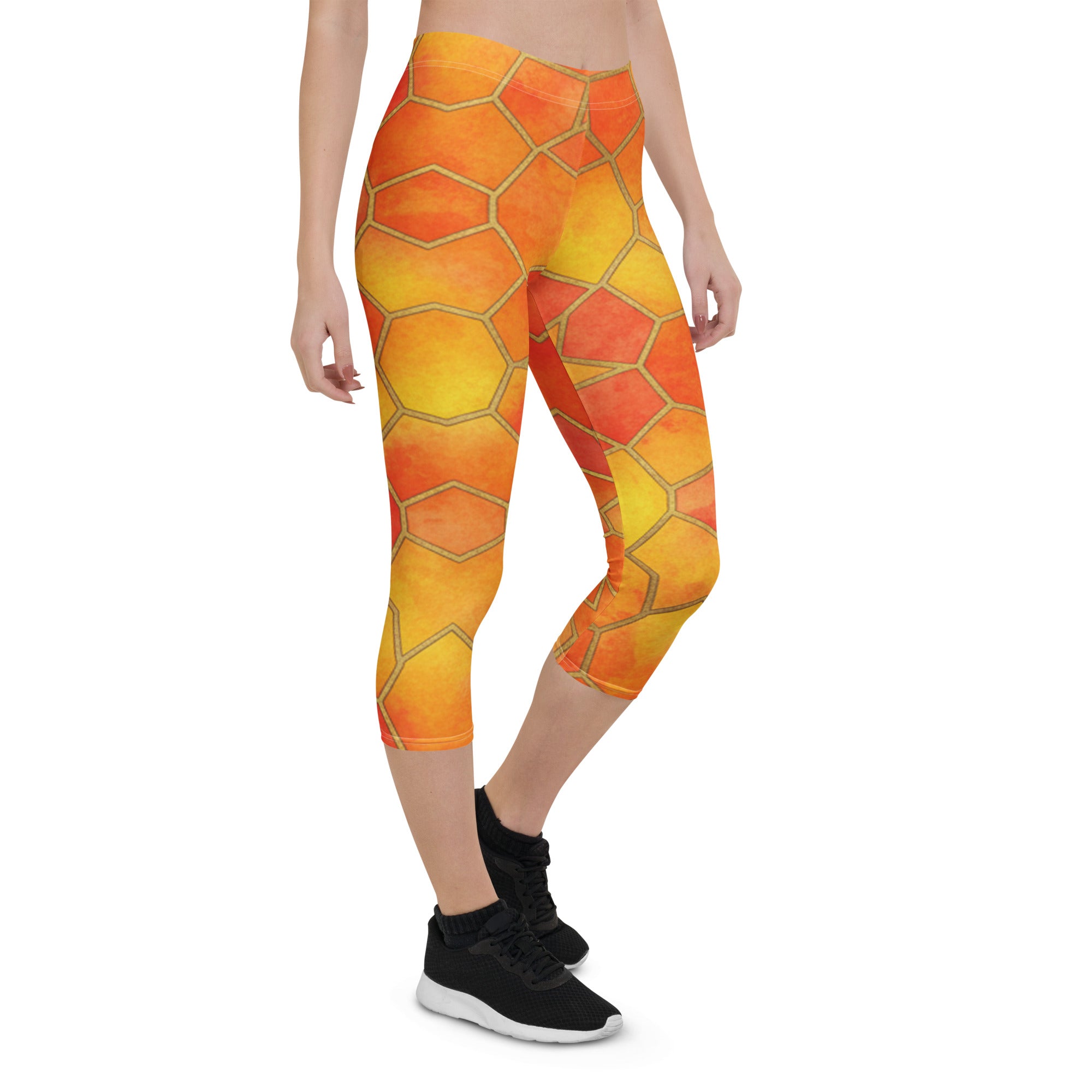 Sunset Blaze Capri Leggings | GearBunch