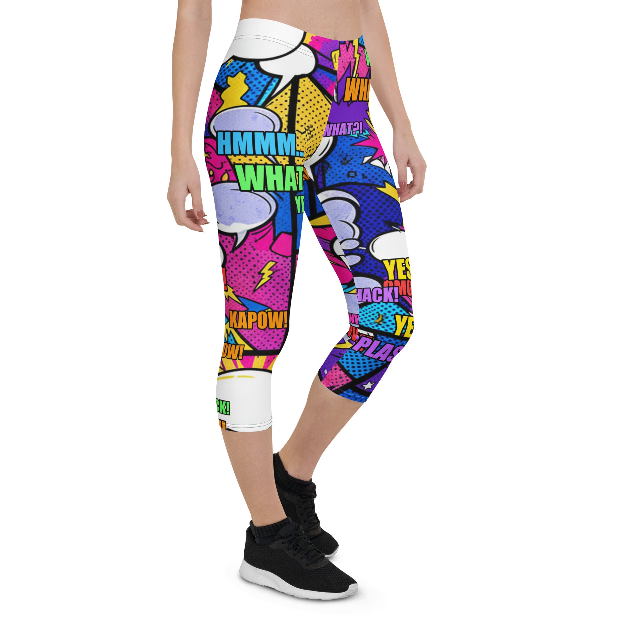 Comic Strip Cosmic Boom Capri Leggings | GearBunch