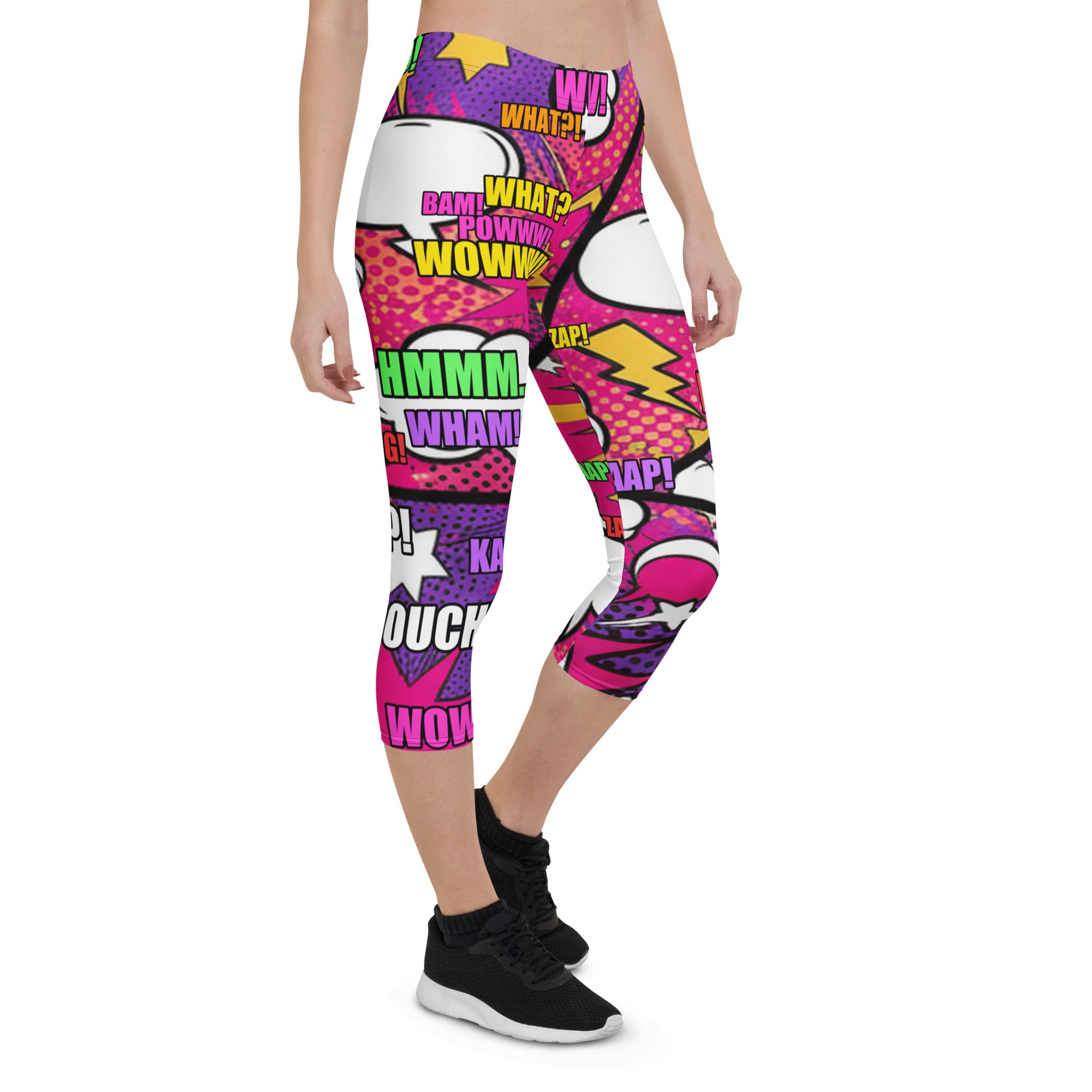 Comic Strip Girl Power Capri Leggings | GearBunch