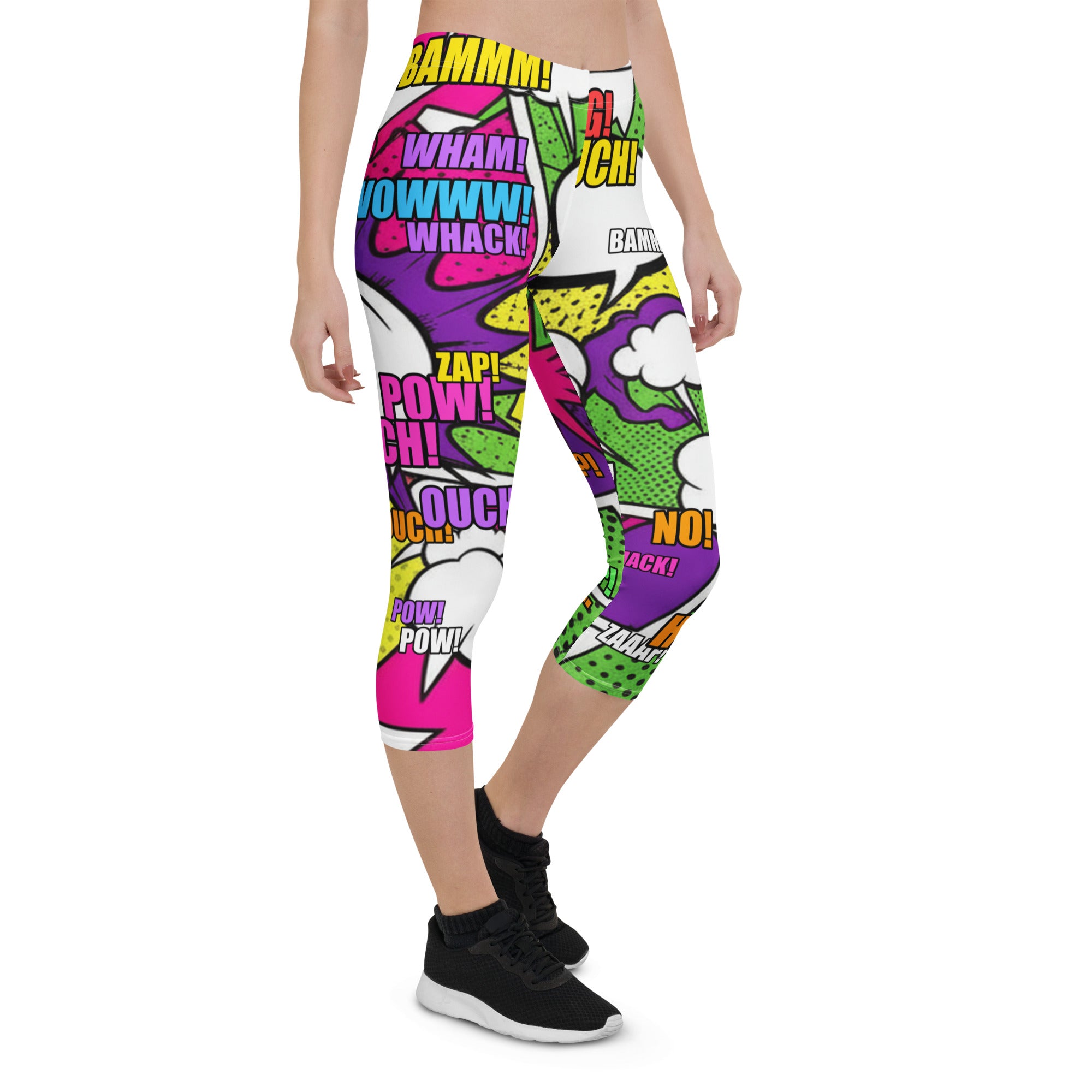 Comic Villain Neon Capri Leggings | GearBunch