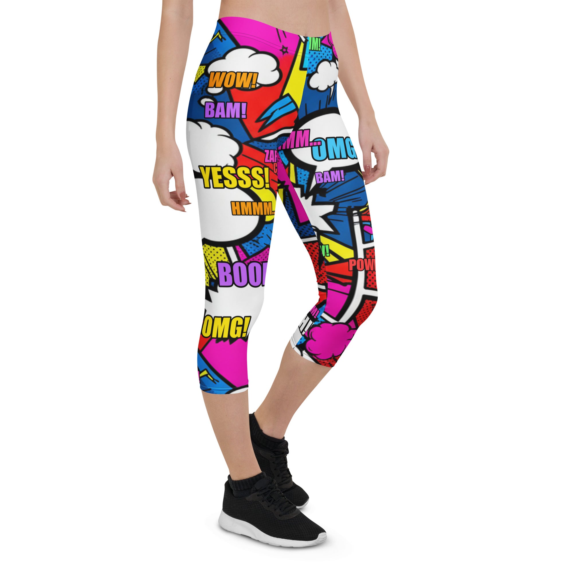 Comic Ninja Night Capri Leggings | GearBunch