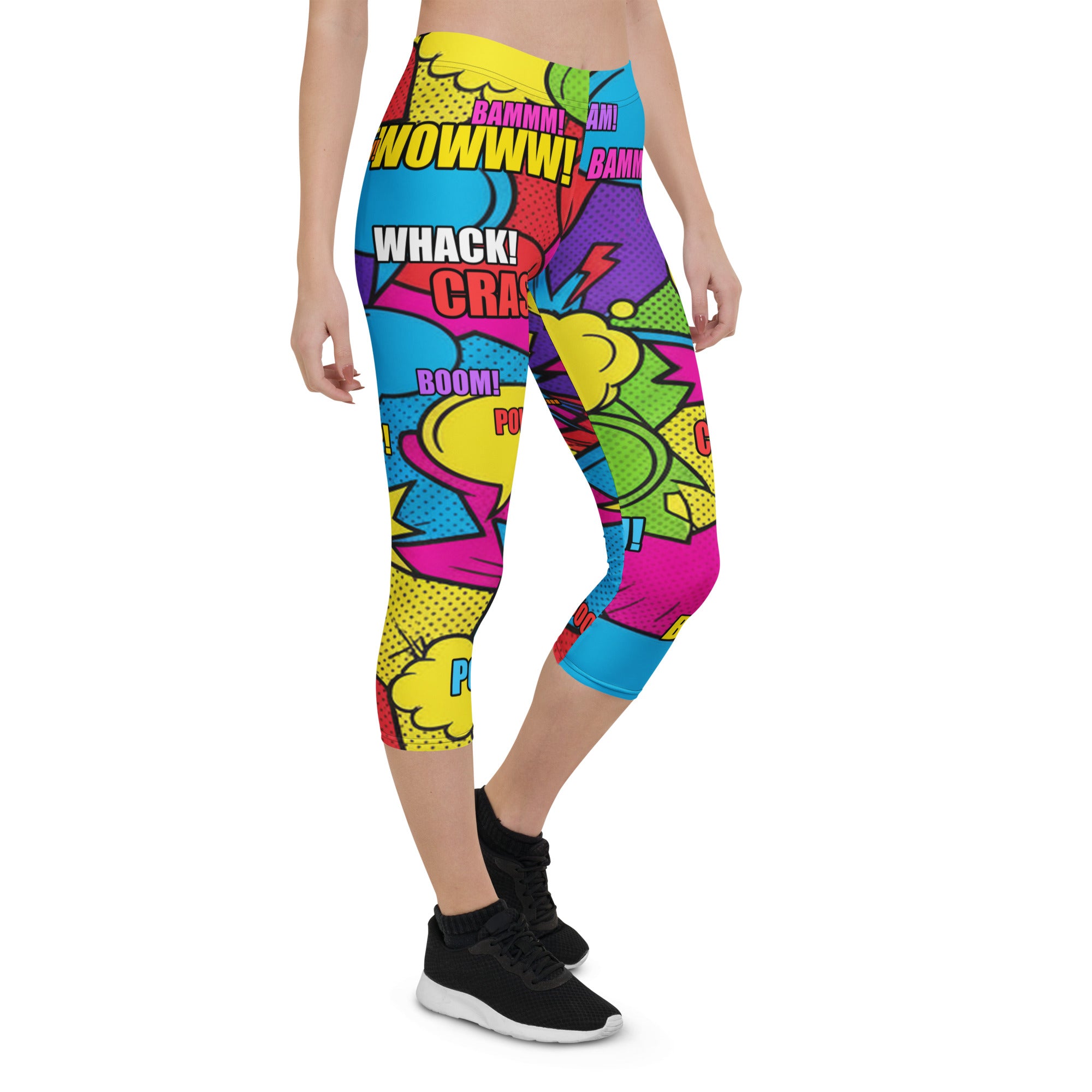 Comic Retro Sunday Capri Leggings | GearBunch