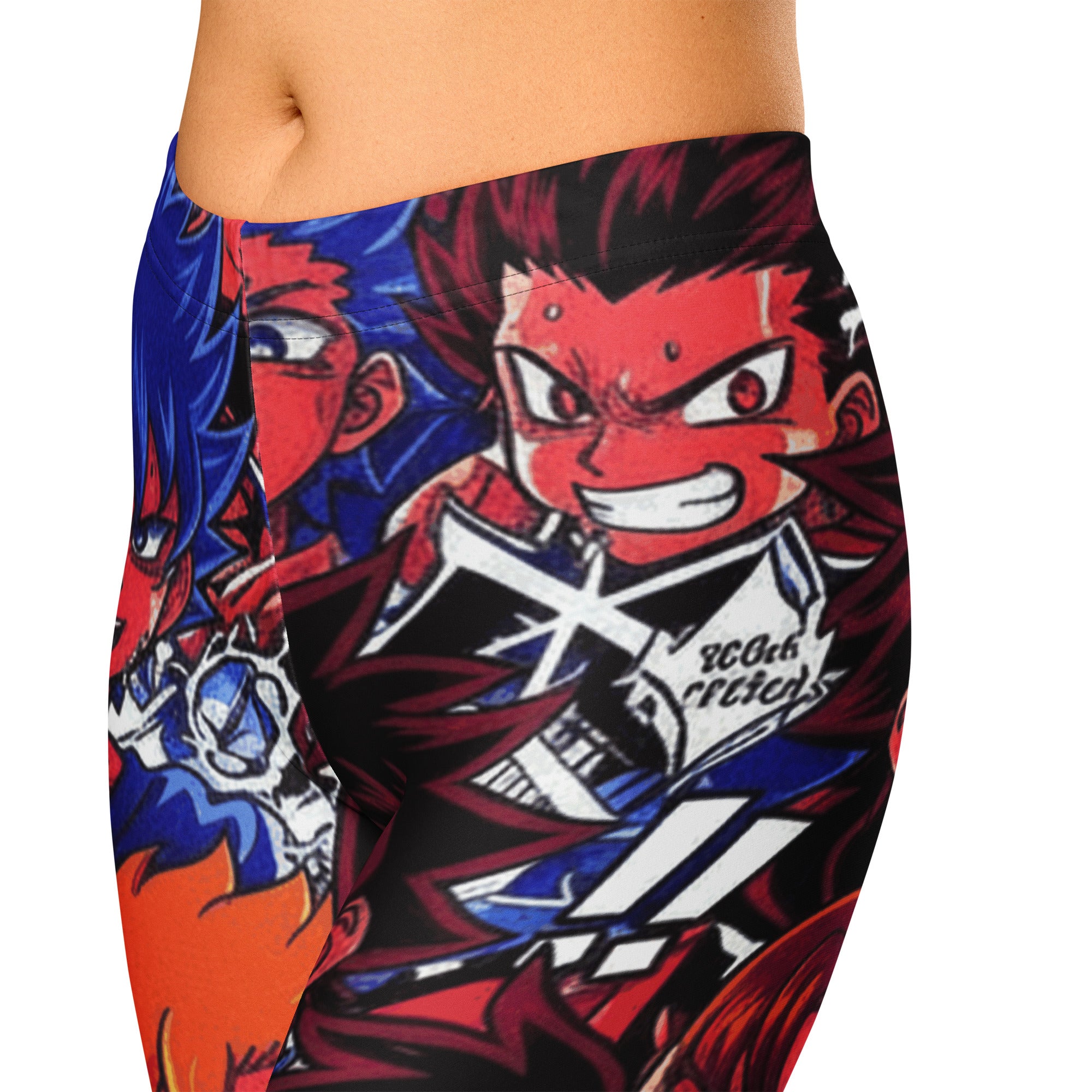 Anime Collage Dark Shonen Capri Leggings | GearBunch