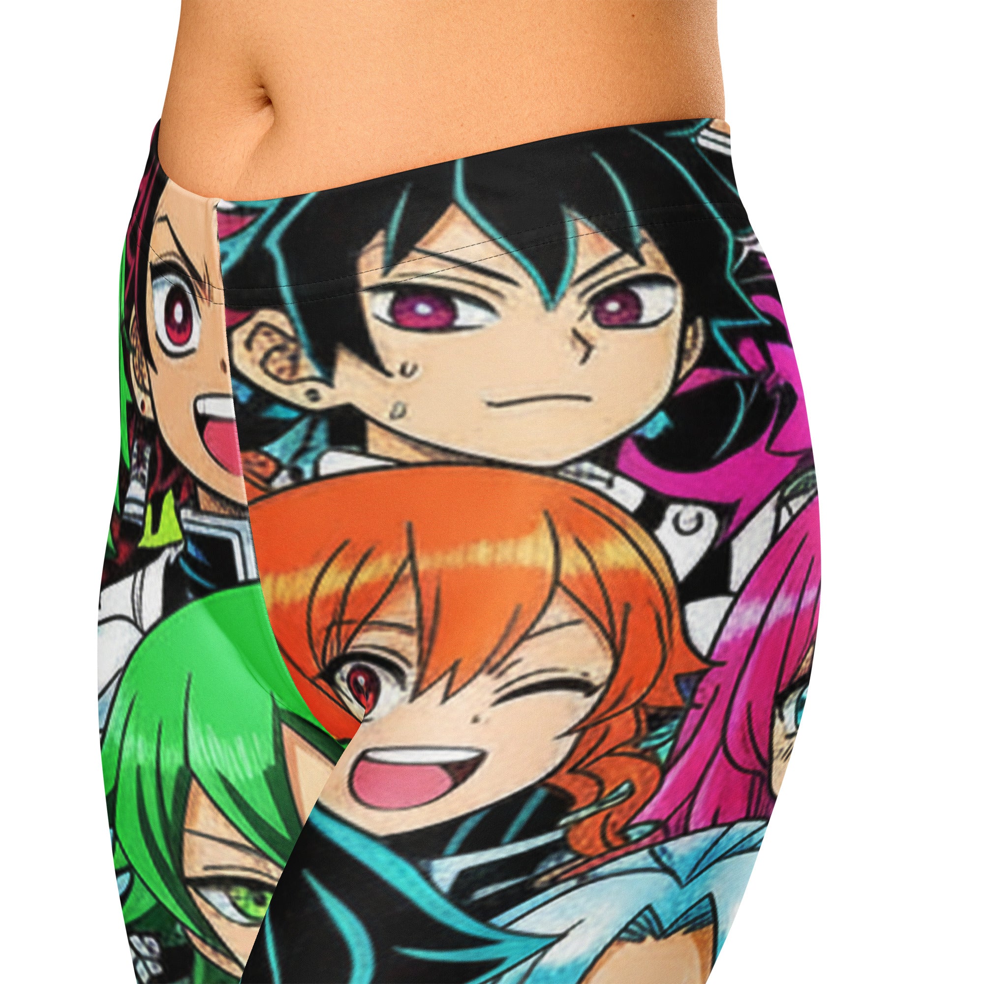 Demon Slayer Style Capri Leggings | GearBunch
