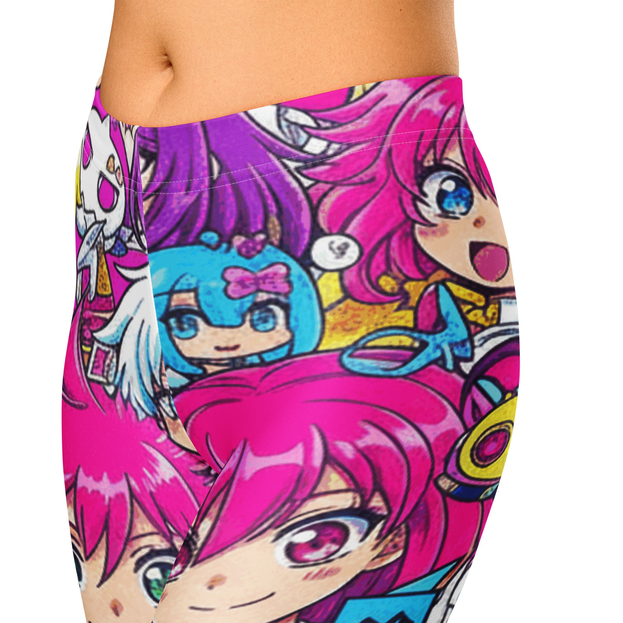 Anime Collage Pop Idol Capri Leggings | GearBunch
