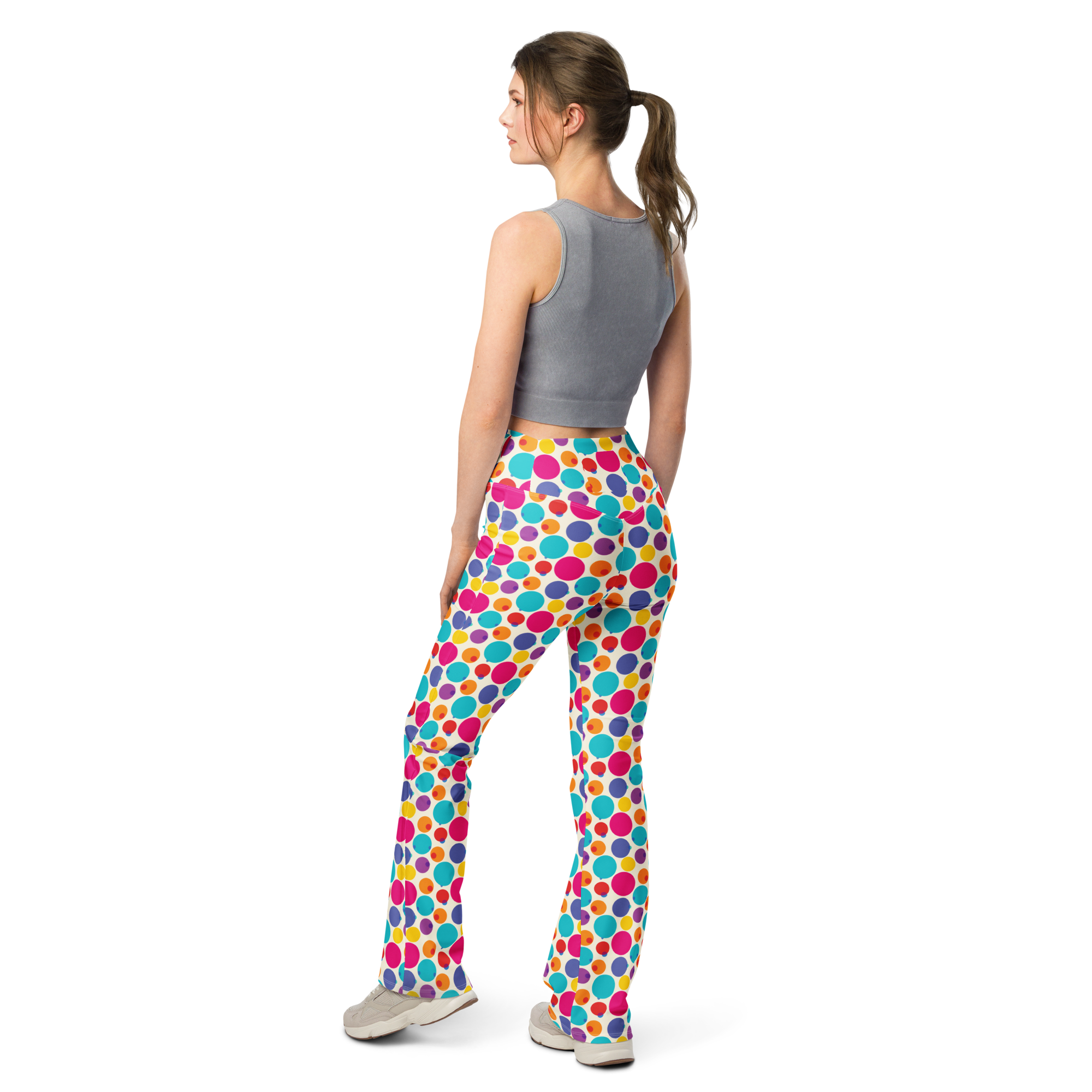 Dreamy Dot Flare Leggings | GearBunch