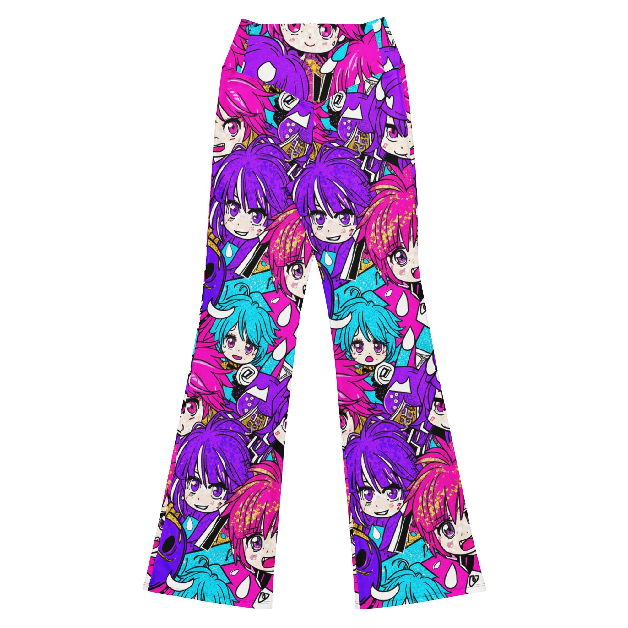 Anime Collage Pop Idol Flare Leggings | GearBunch