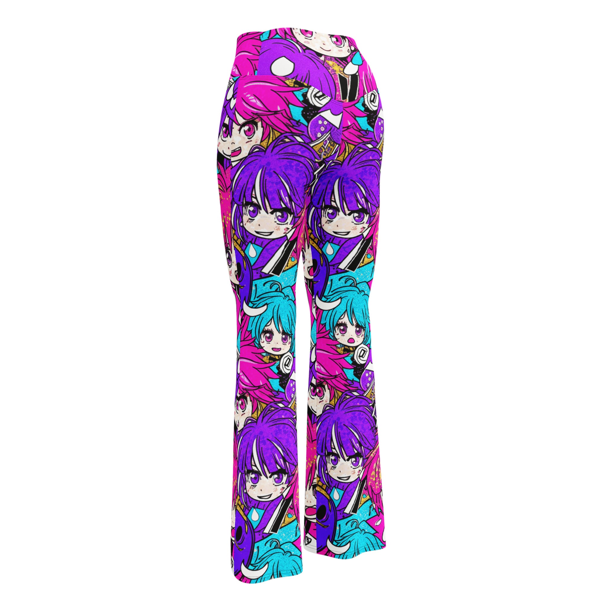 Anime Collage Pop Idol Flare Leggings | GearBunch