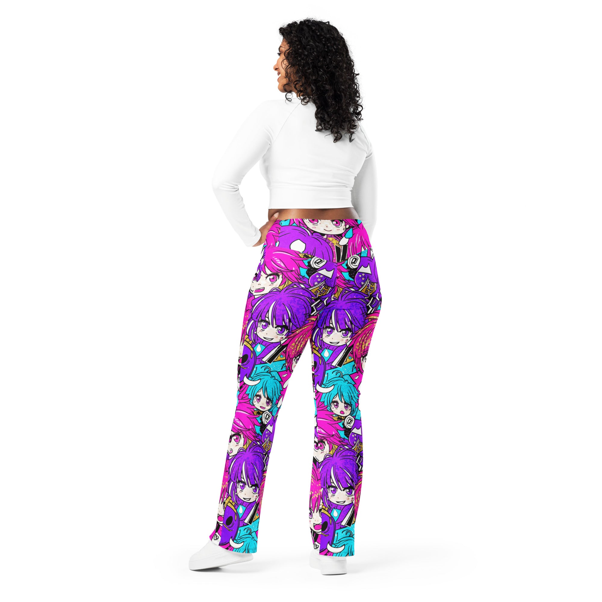 Anime Collage Pop Idol Flare Leggings | GearBunch