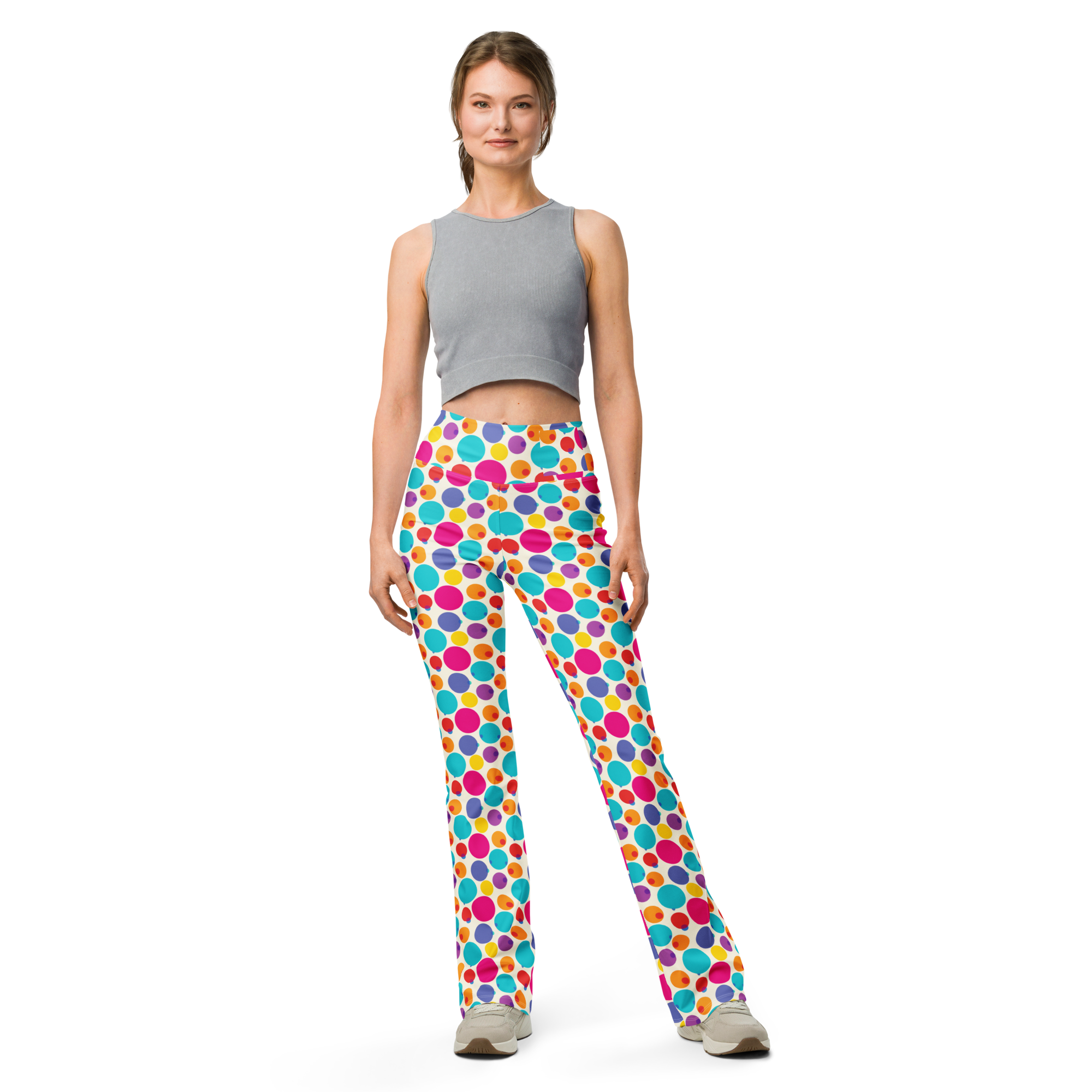Dreamy Dot Flare Leggings | GearBunch