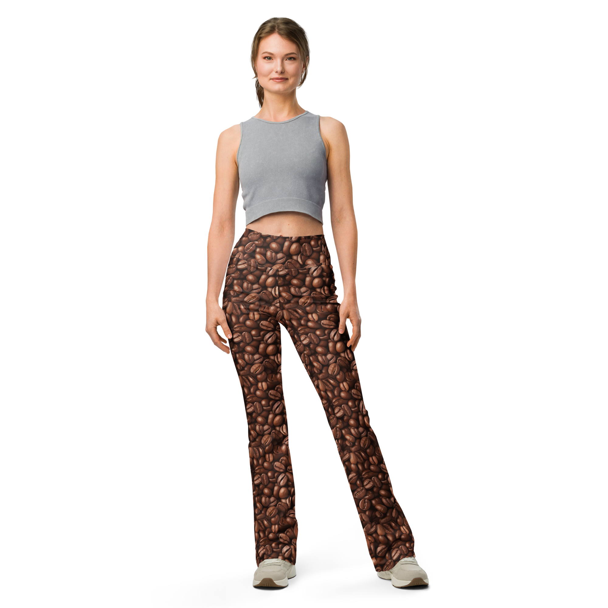 Coffee Bean Flare Leggings | GearBunch