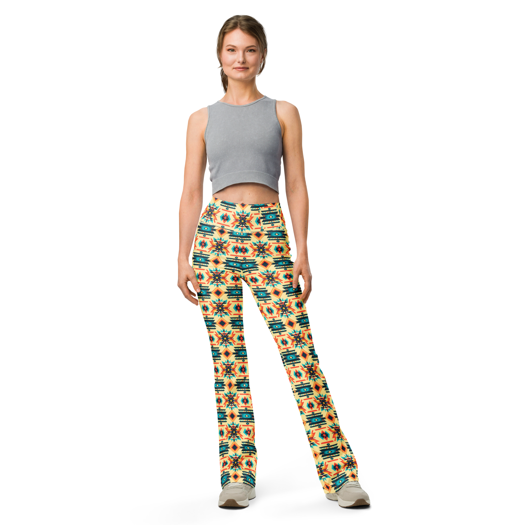 Earth Tribal Pattern Flare Leggings | GearBunch