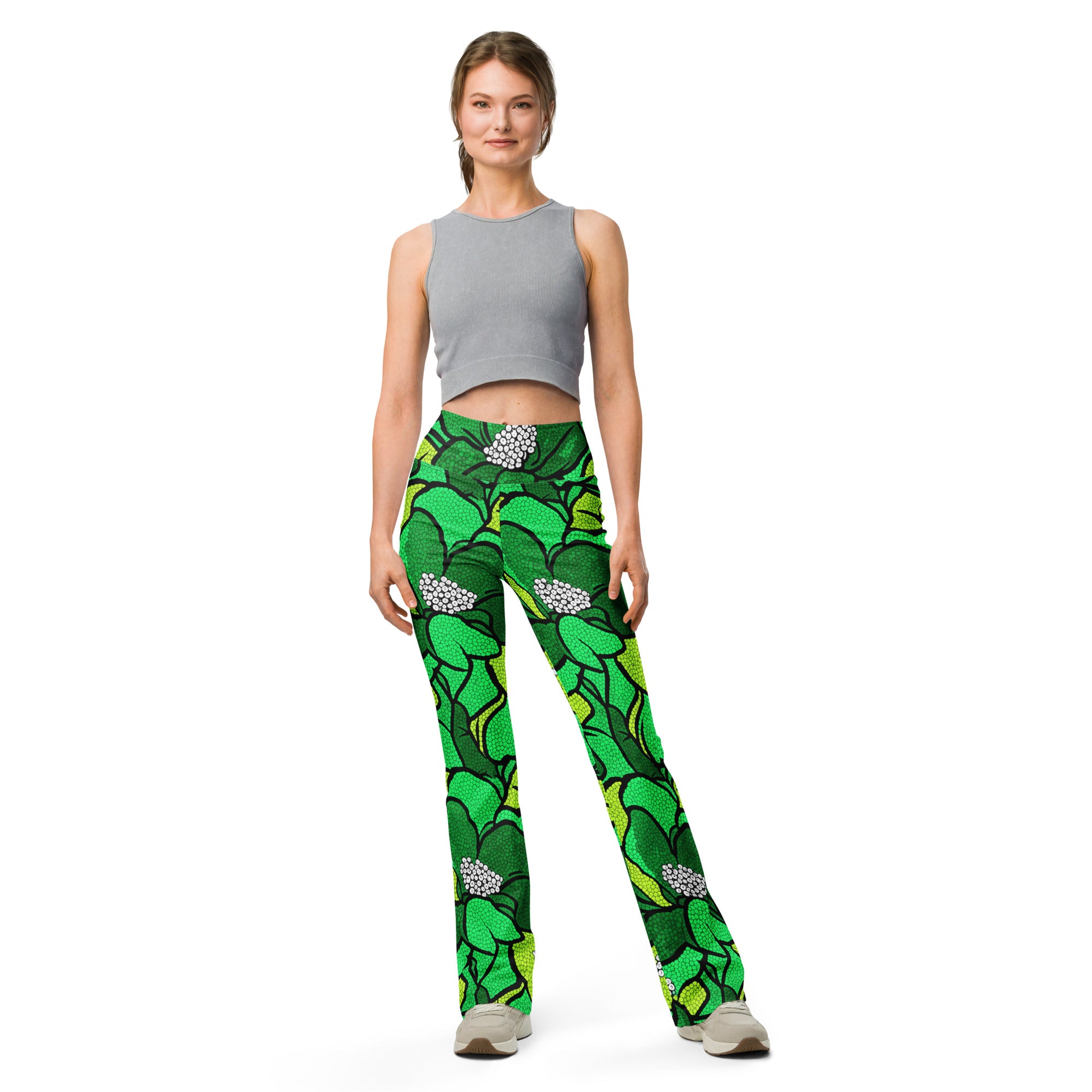 Emerald Paillette Magnolia Flare Leggings | GearBunch