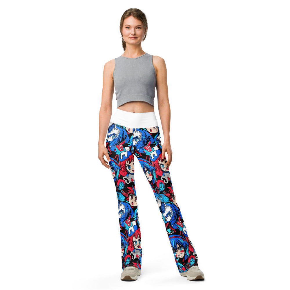 Flare leggings front view | GearBunch