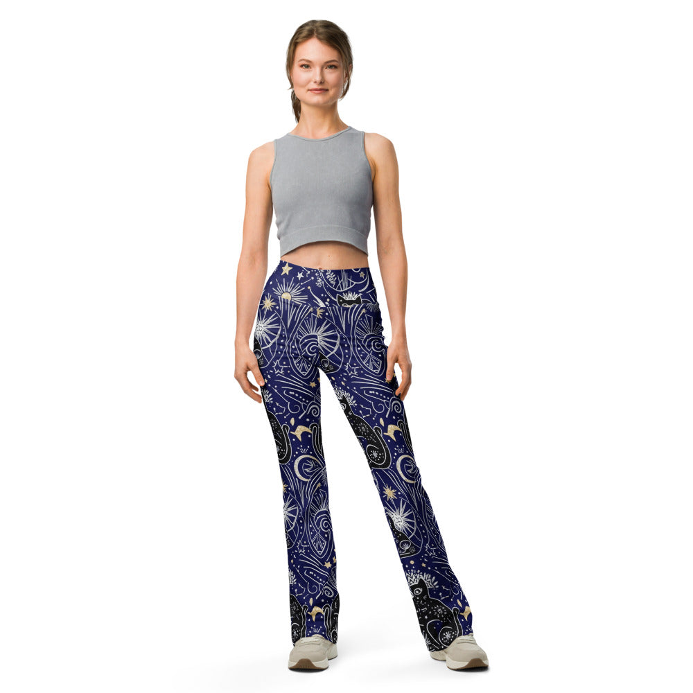 Flare leggings front view | GearBunch
