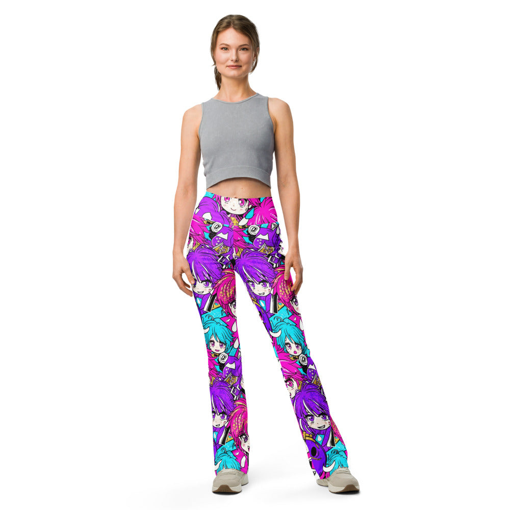 Flare leggings front view | GearBunch