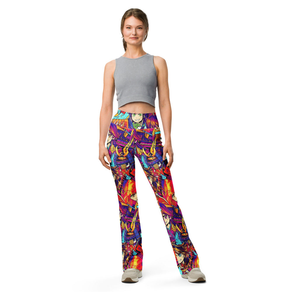 Flare leggings front view | GearBunch
