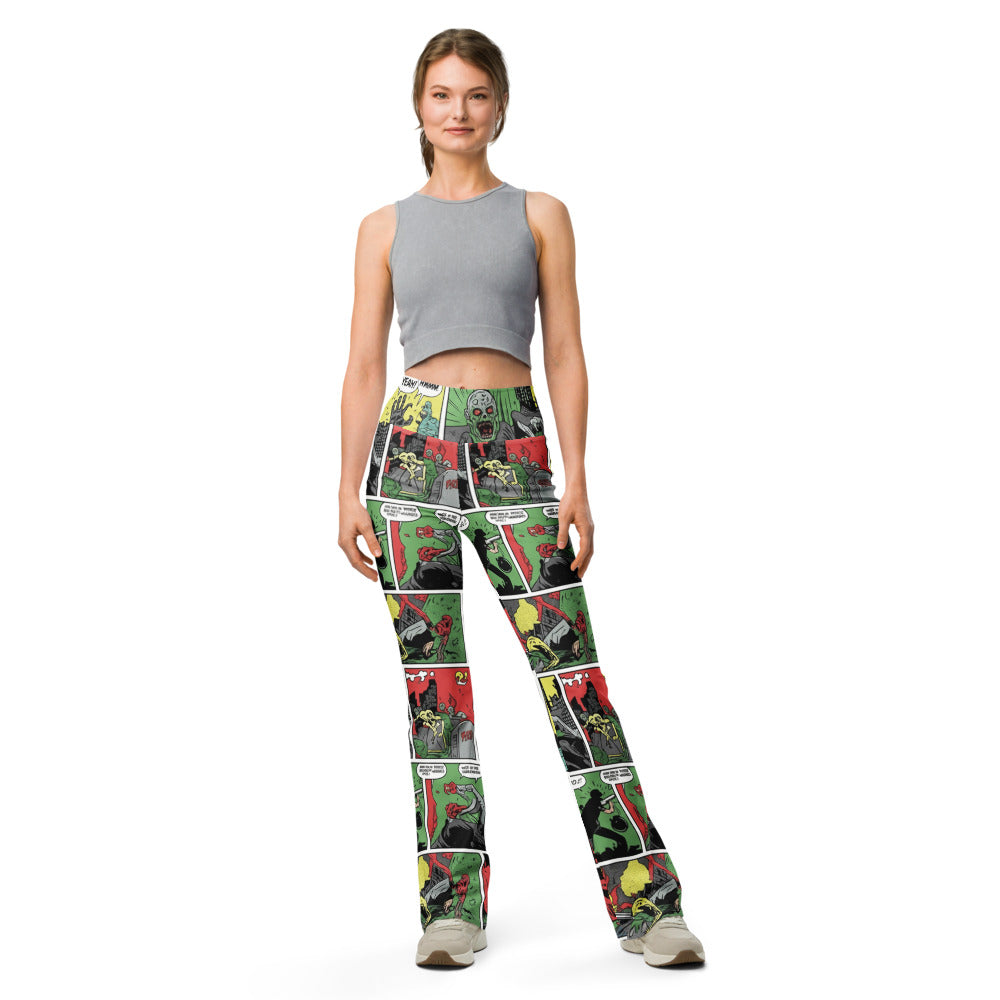 Flare leggings front view | GearBunch