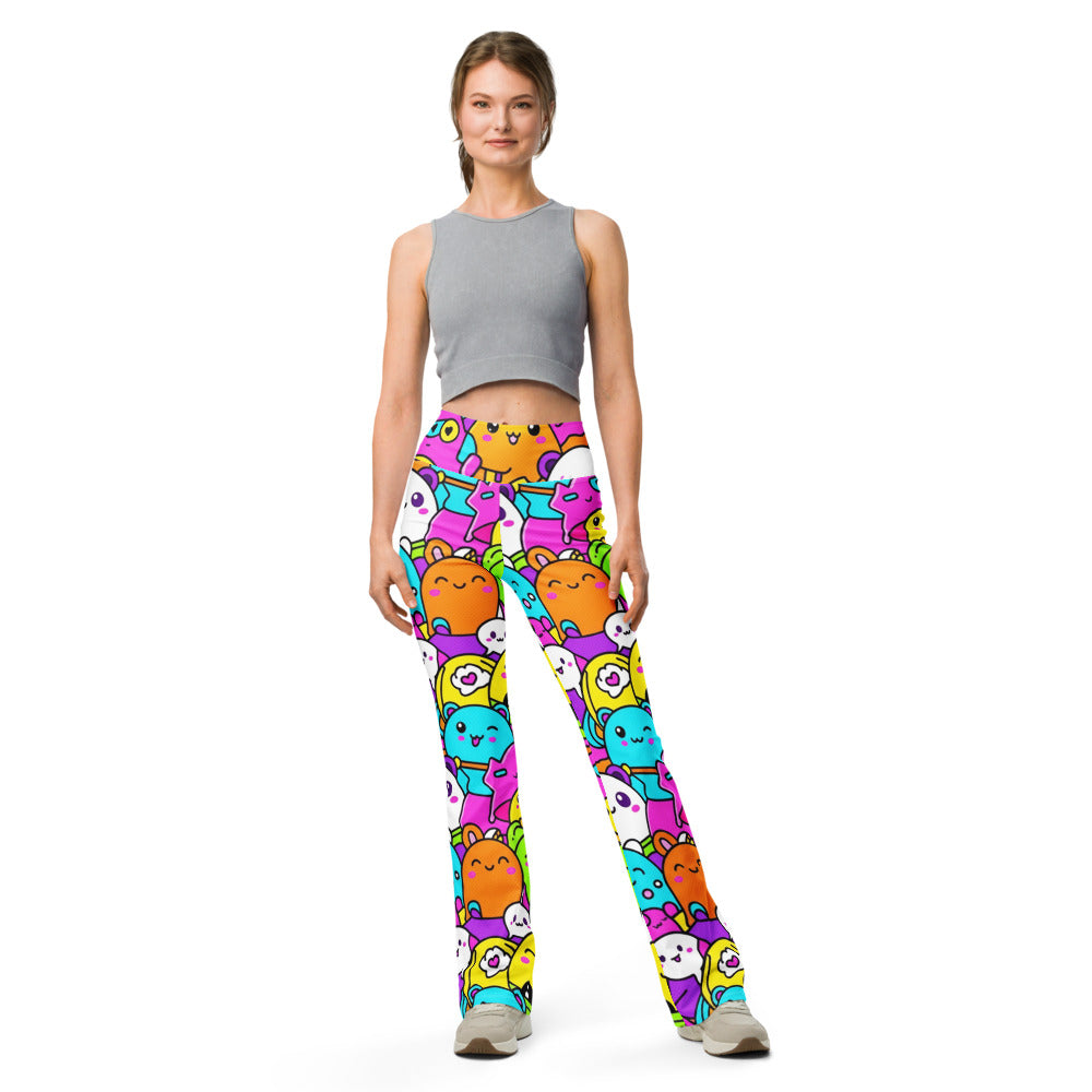 Flare leggings front view | GearBunch