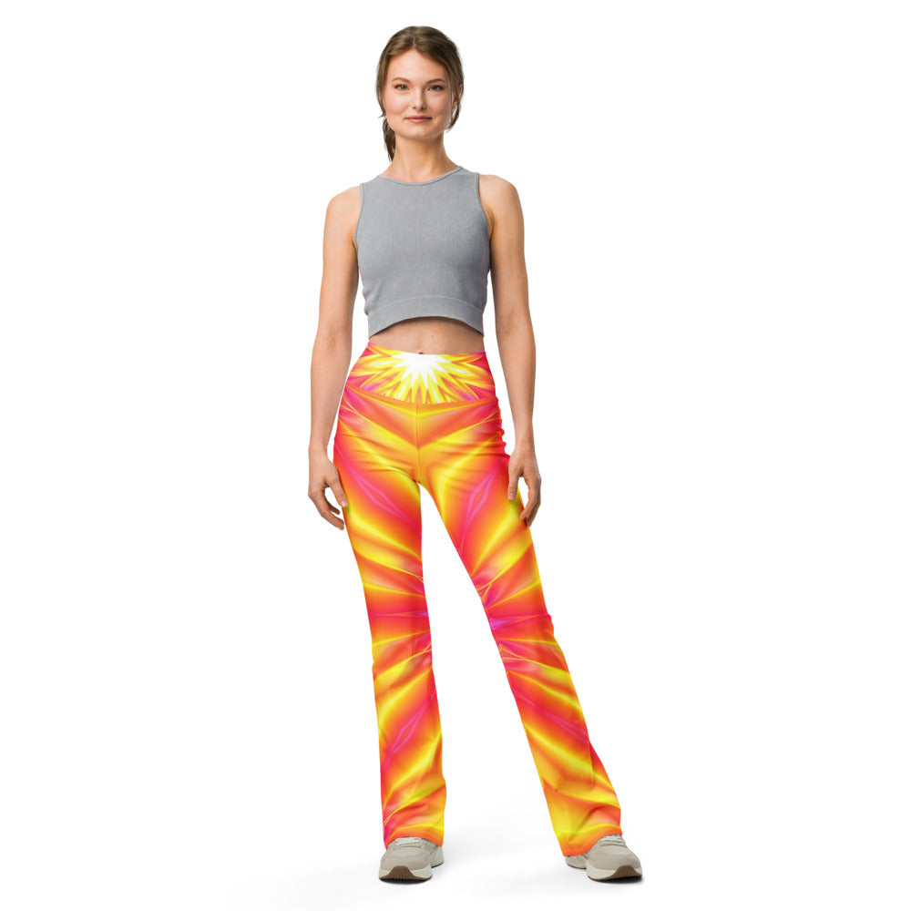Flare leggings front view | GearBunch