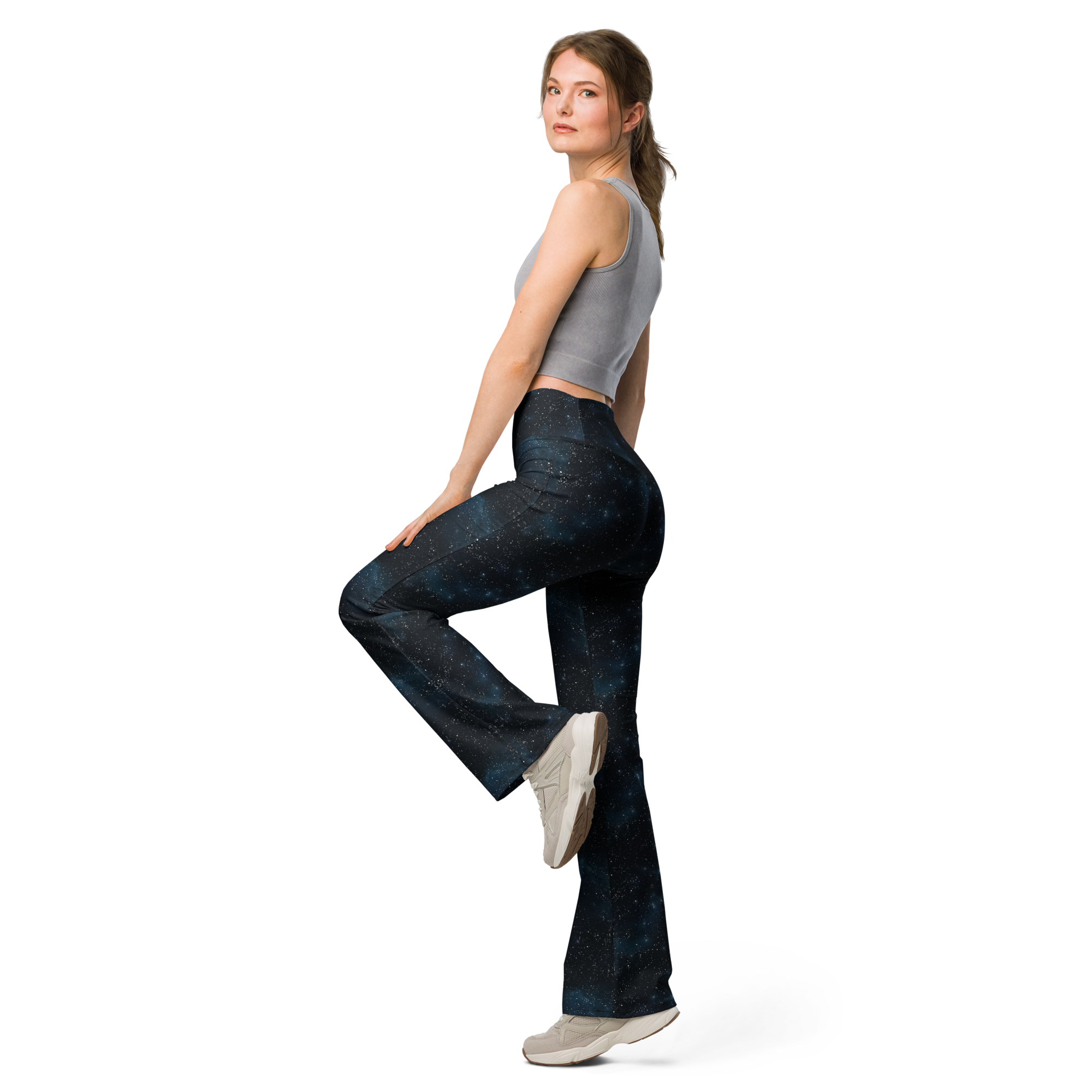 Starry Night Flare Leggings Left View