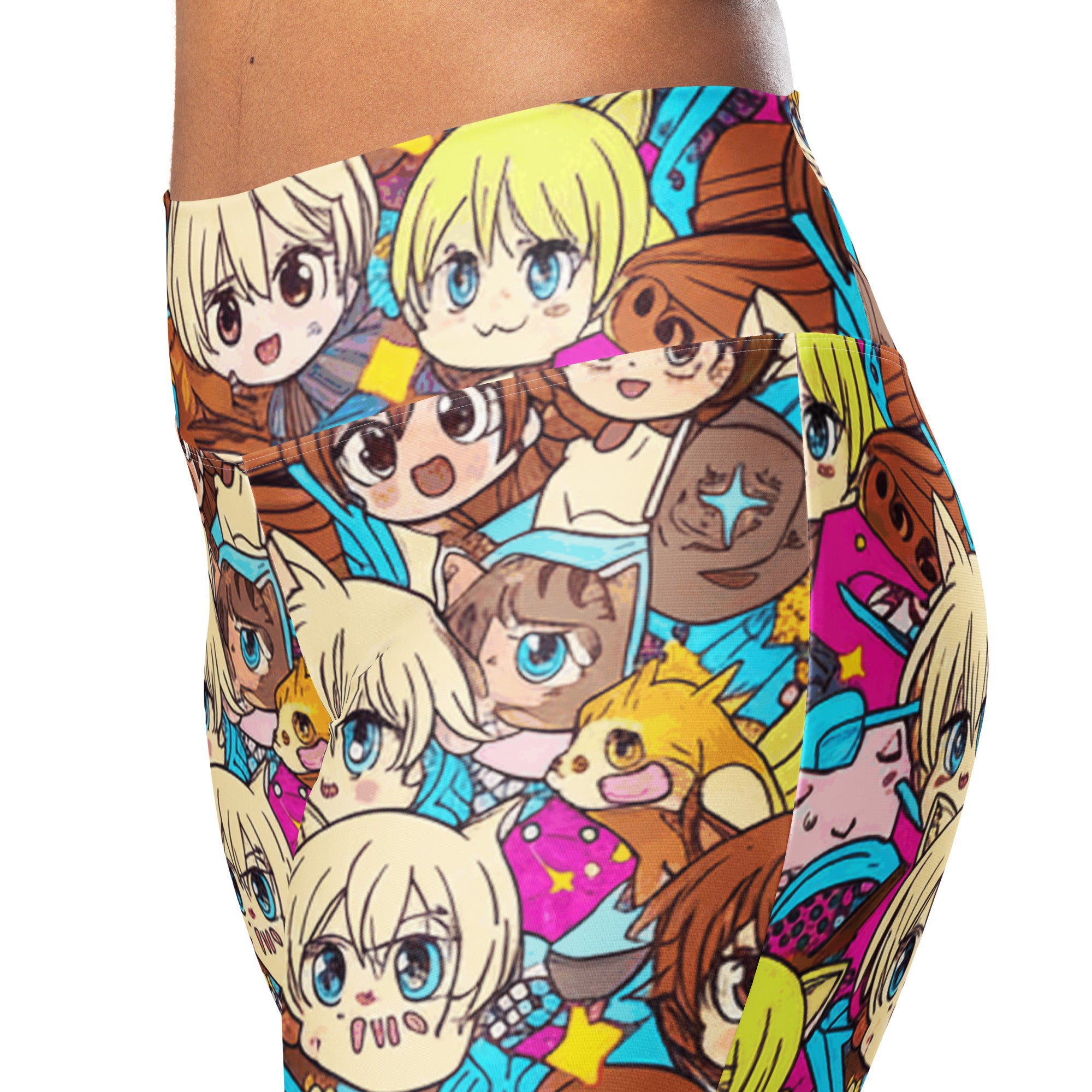 Anime Cat Cafe Flare Leggings | GearBunch
