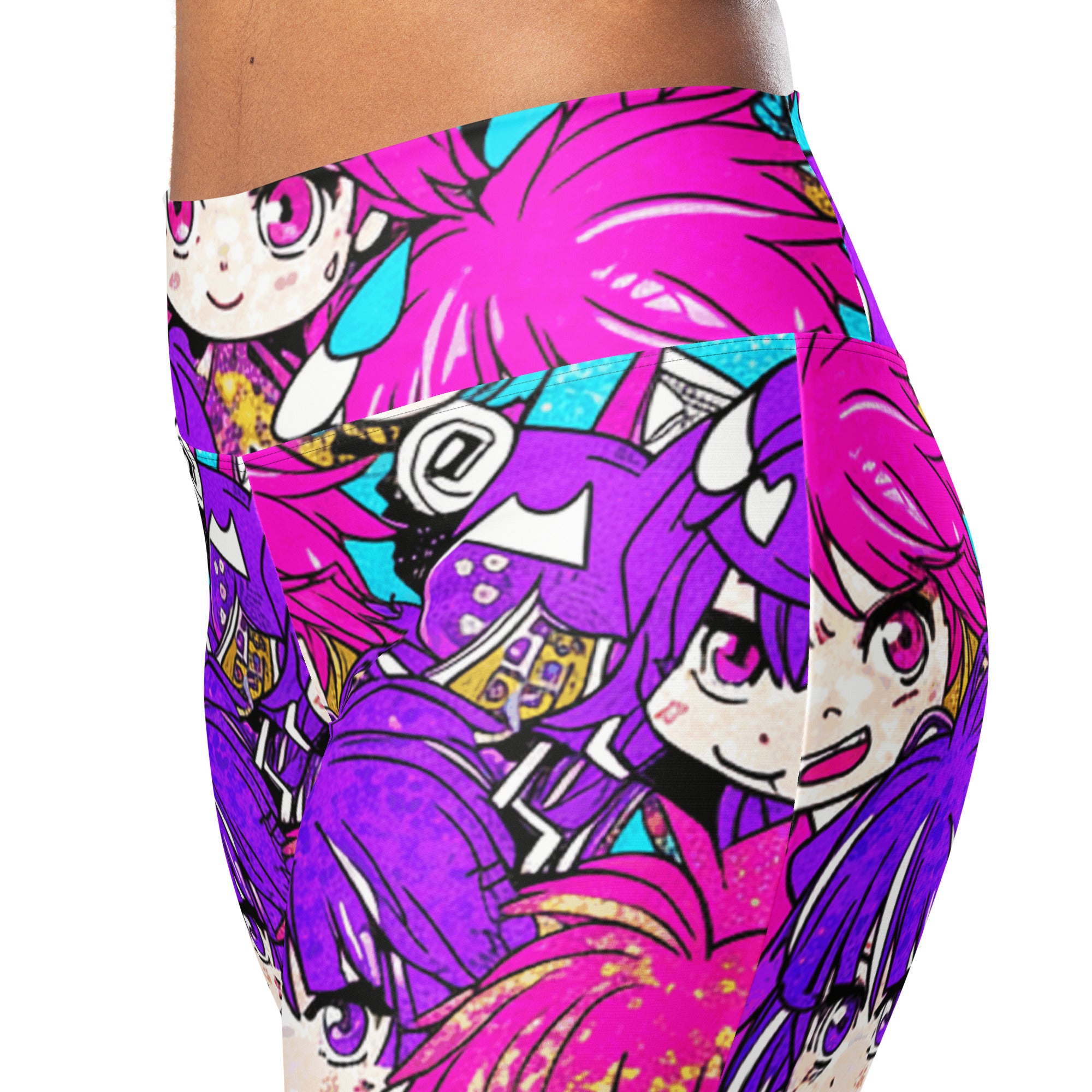 Anime Collage Pop Idol Flare Leggings | GearBunch
