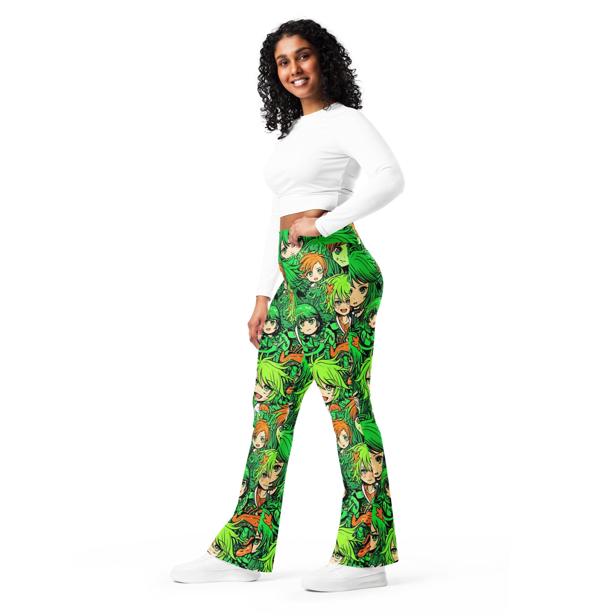 Anime Forest Spirit Flare Leggings | GearBunch