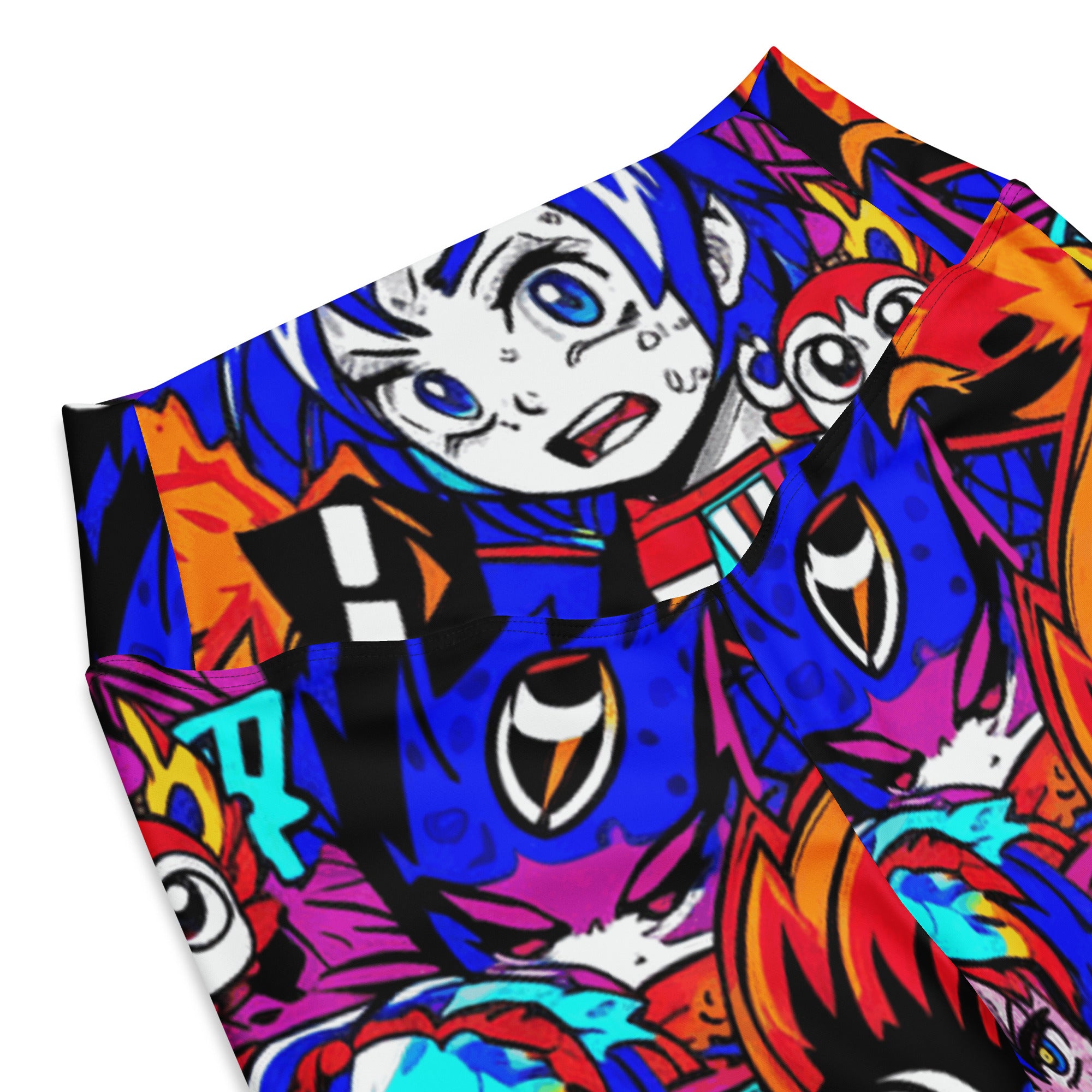 Anime Collage Dark Shonen Flare Leggings | GearBunch