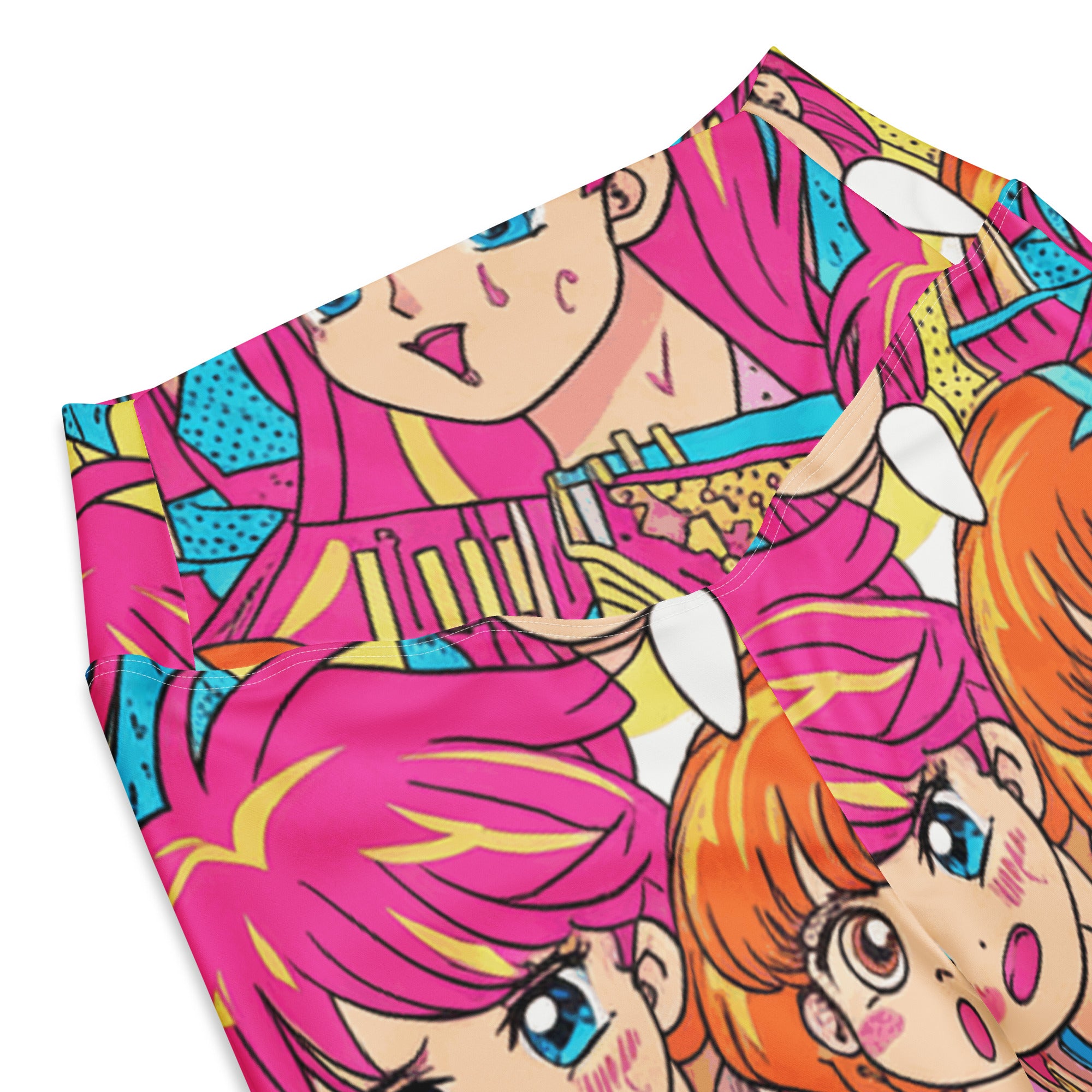 Anime Collage Retro Shojo Flare Leggings | GearBunch