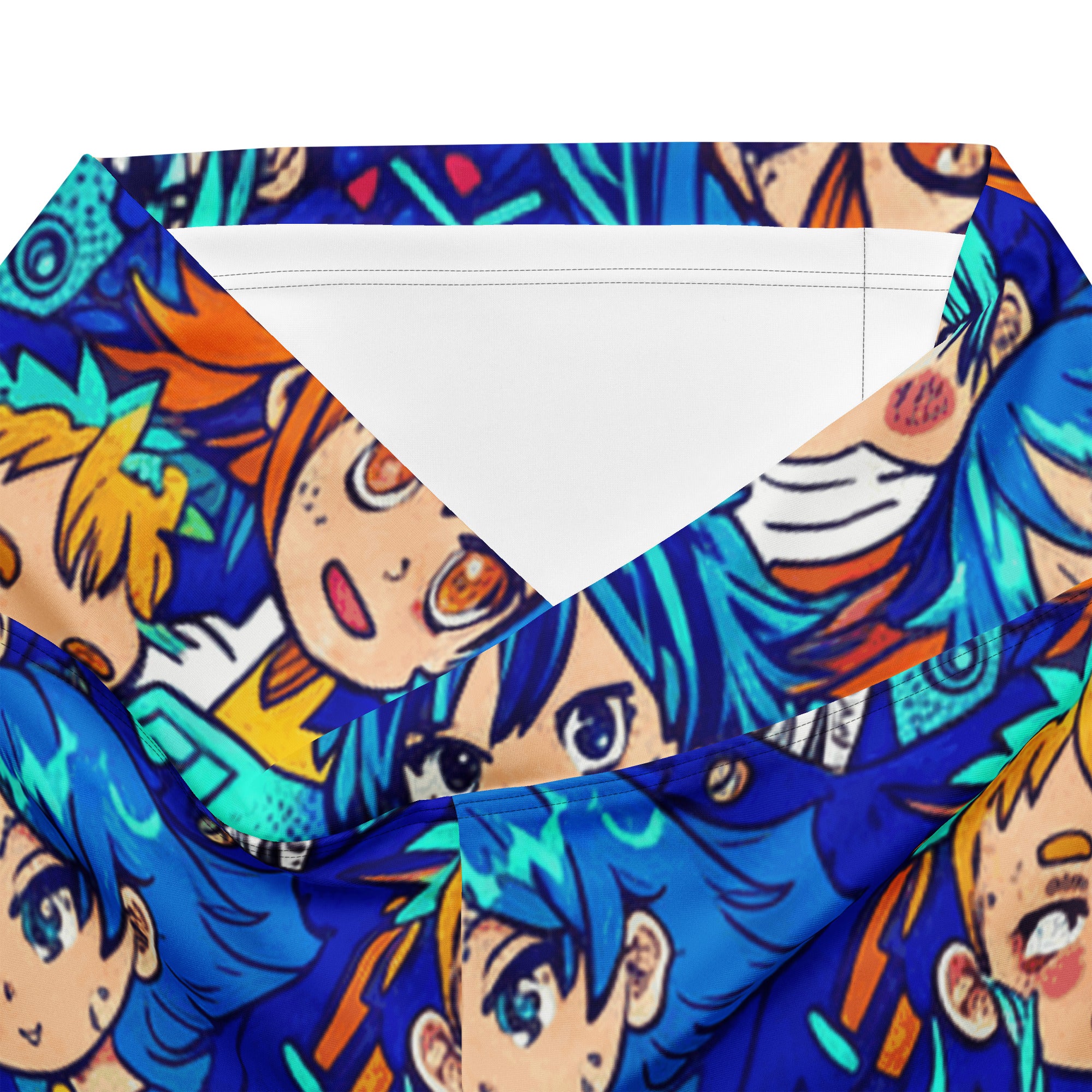 Anime Ocean Wave Flare Leggings | GearBunch