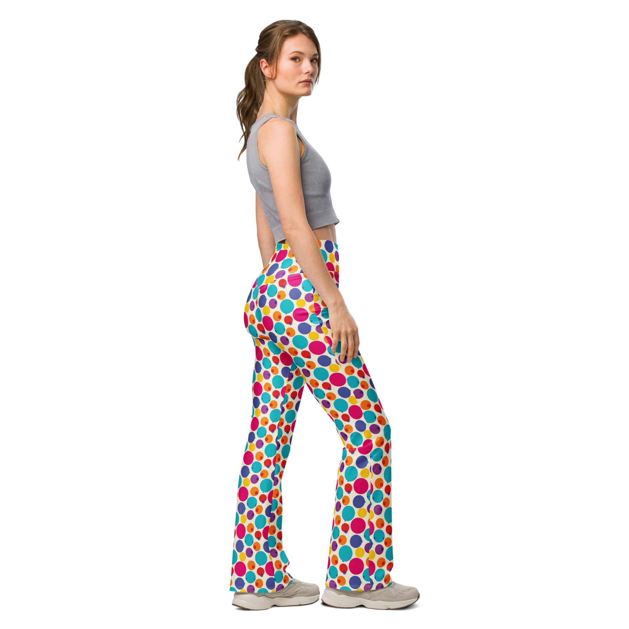 Dreamy Dot Flare Leggings | GearBunch