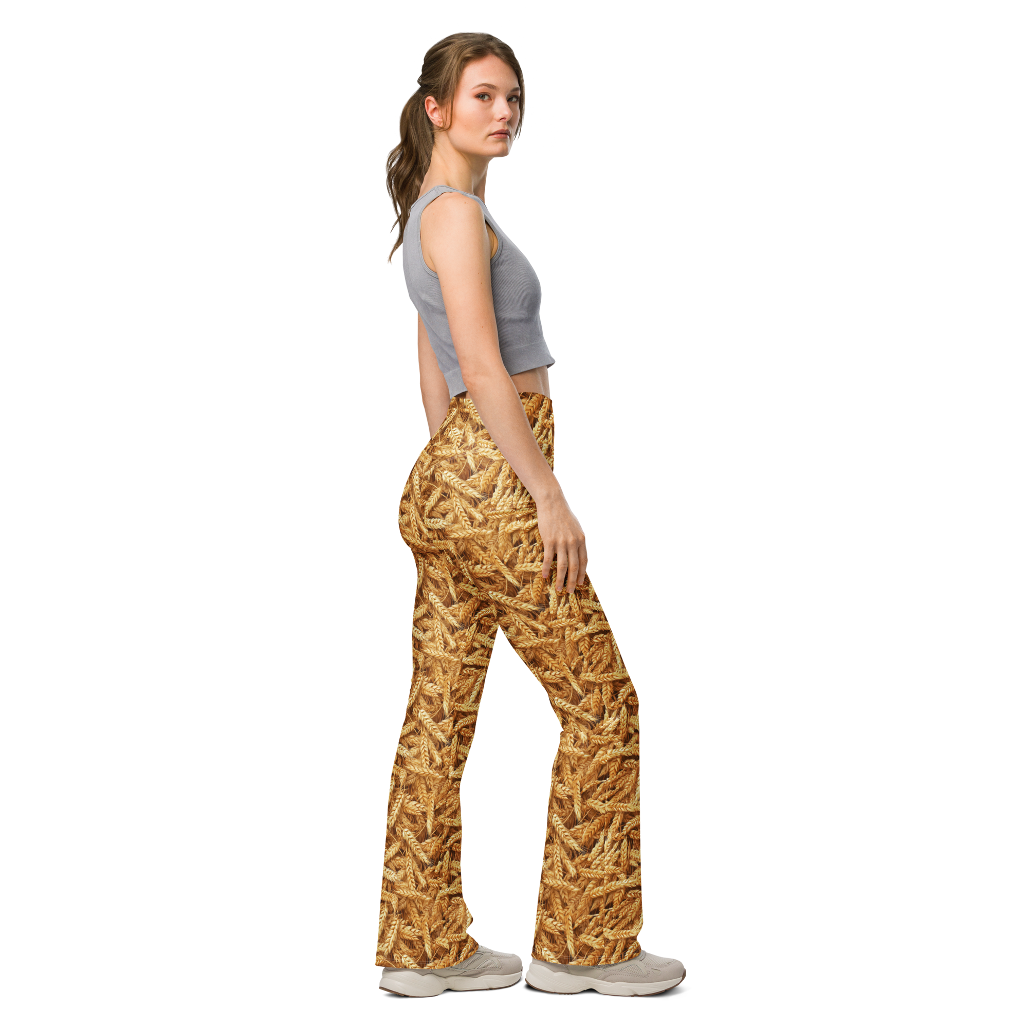 Harvest Wheat Flare Leggings | GearBunch