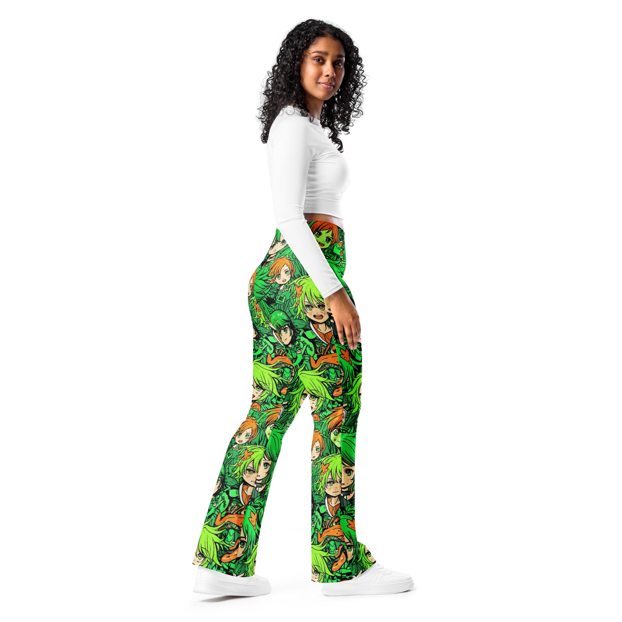 Anime Forest Spirit Flare Leggings | GearBunch