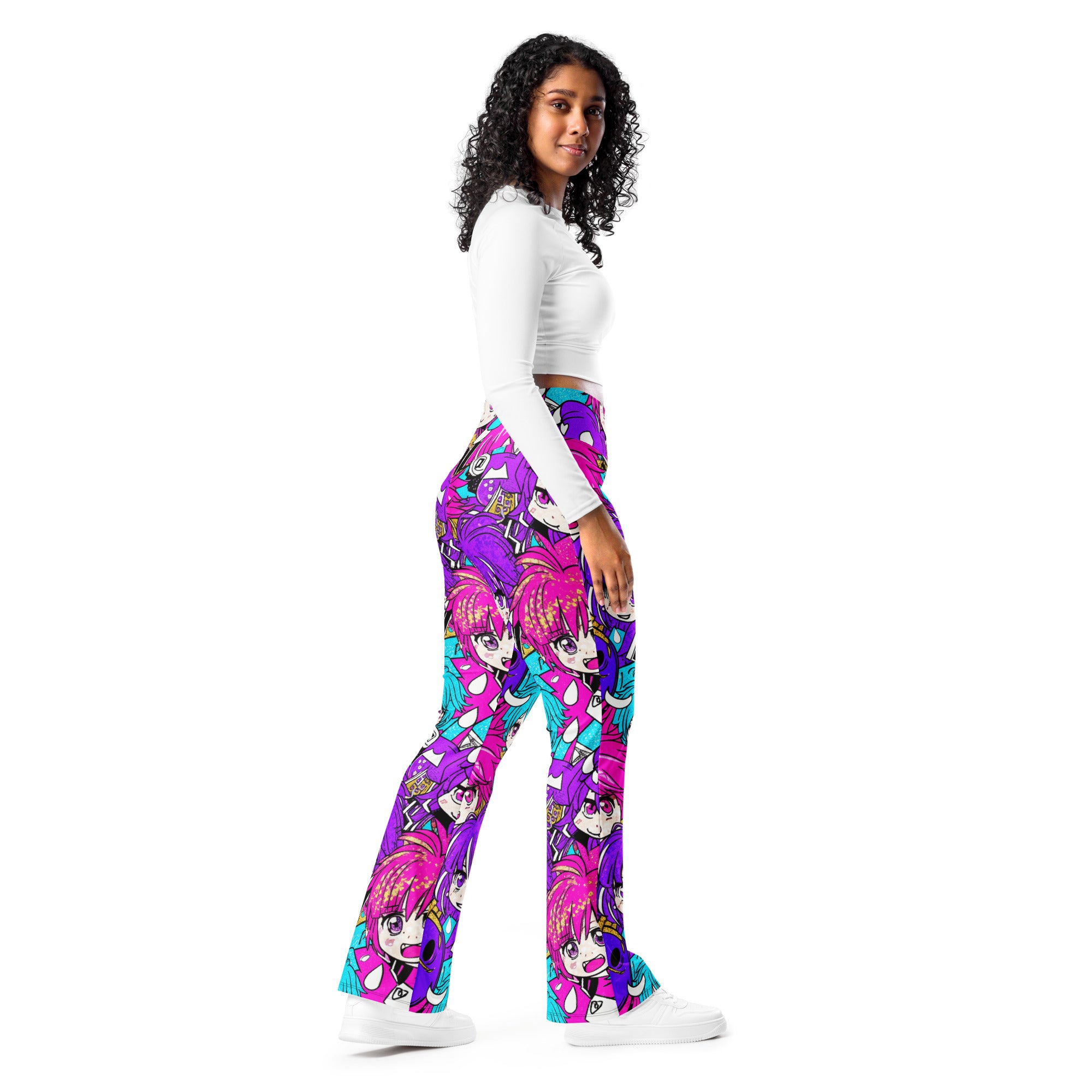 Anime Collage Pop Idol Flare Leggings | GearBunch