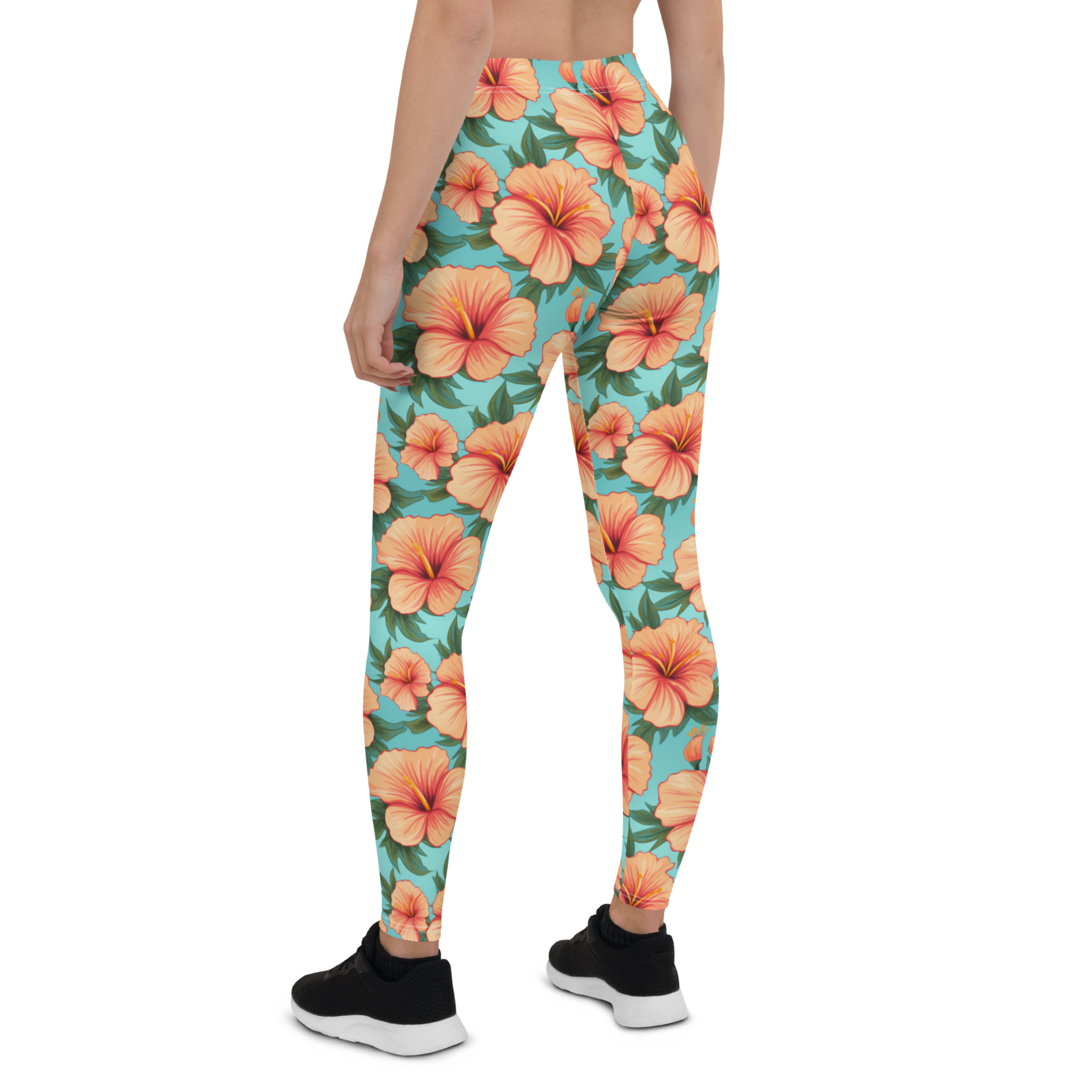 Tropical Hibiscus Leggings | GearBunch