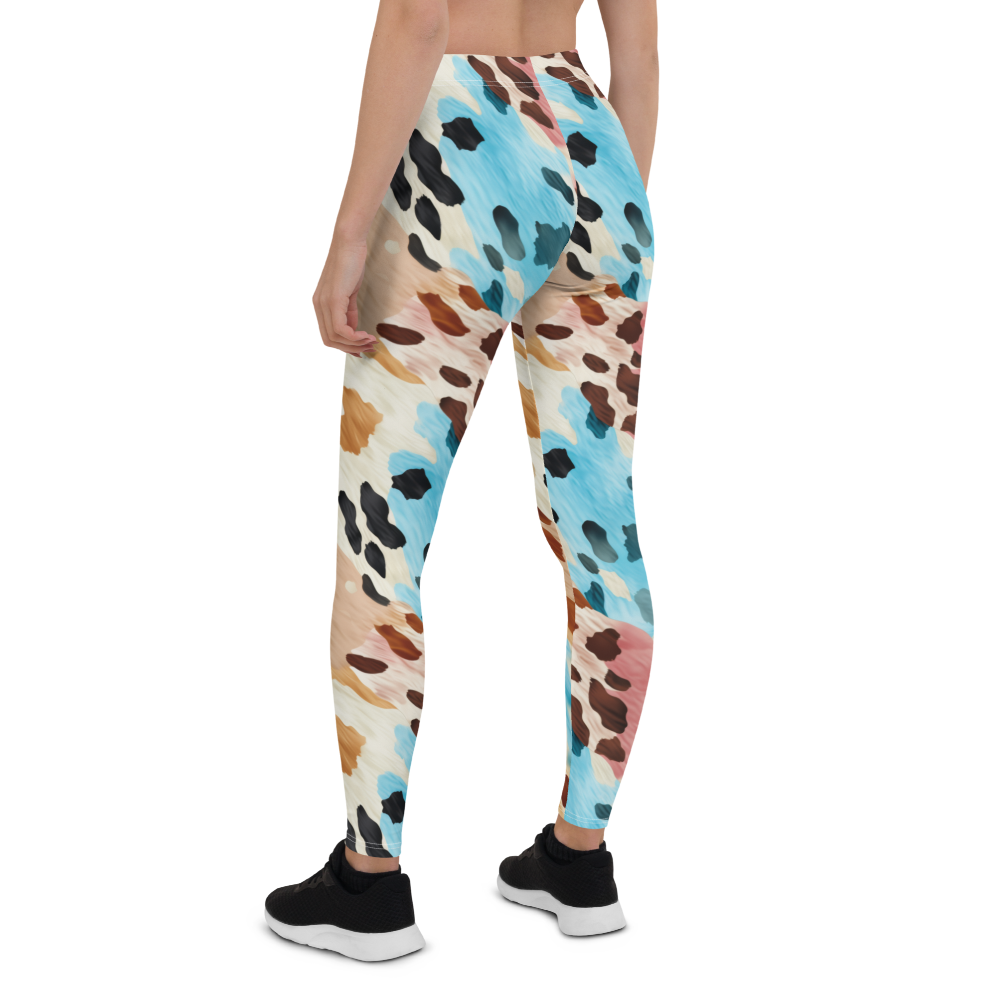 Colorful Cow Print Leggings | GearBunch