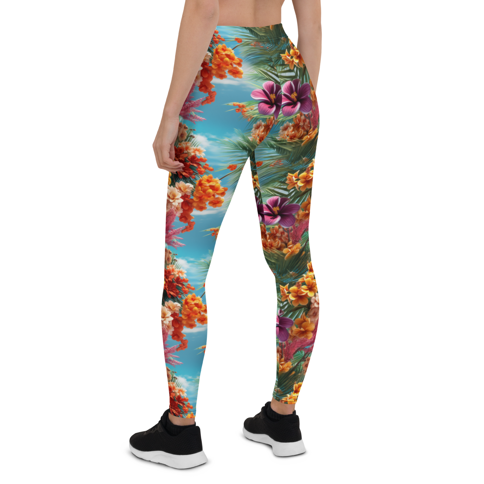 Tropical Island Flower Leggings | GearBunch