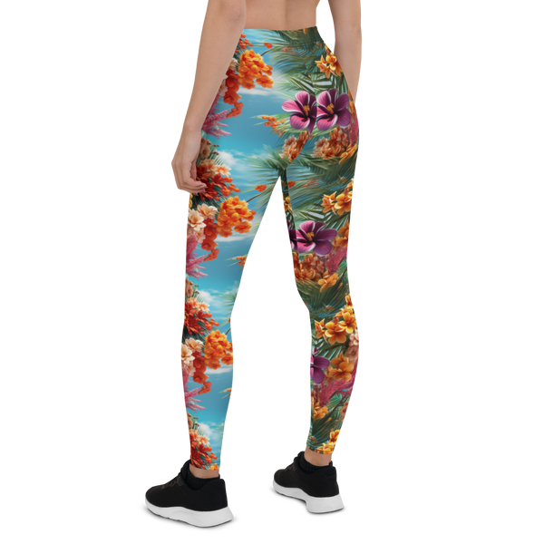 Lime Lagoon Flower Print Pants