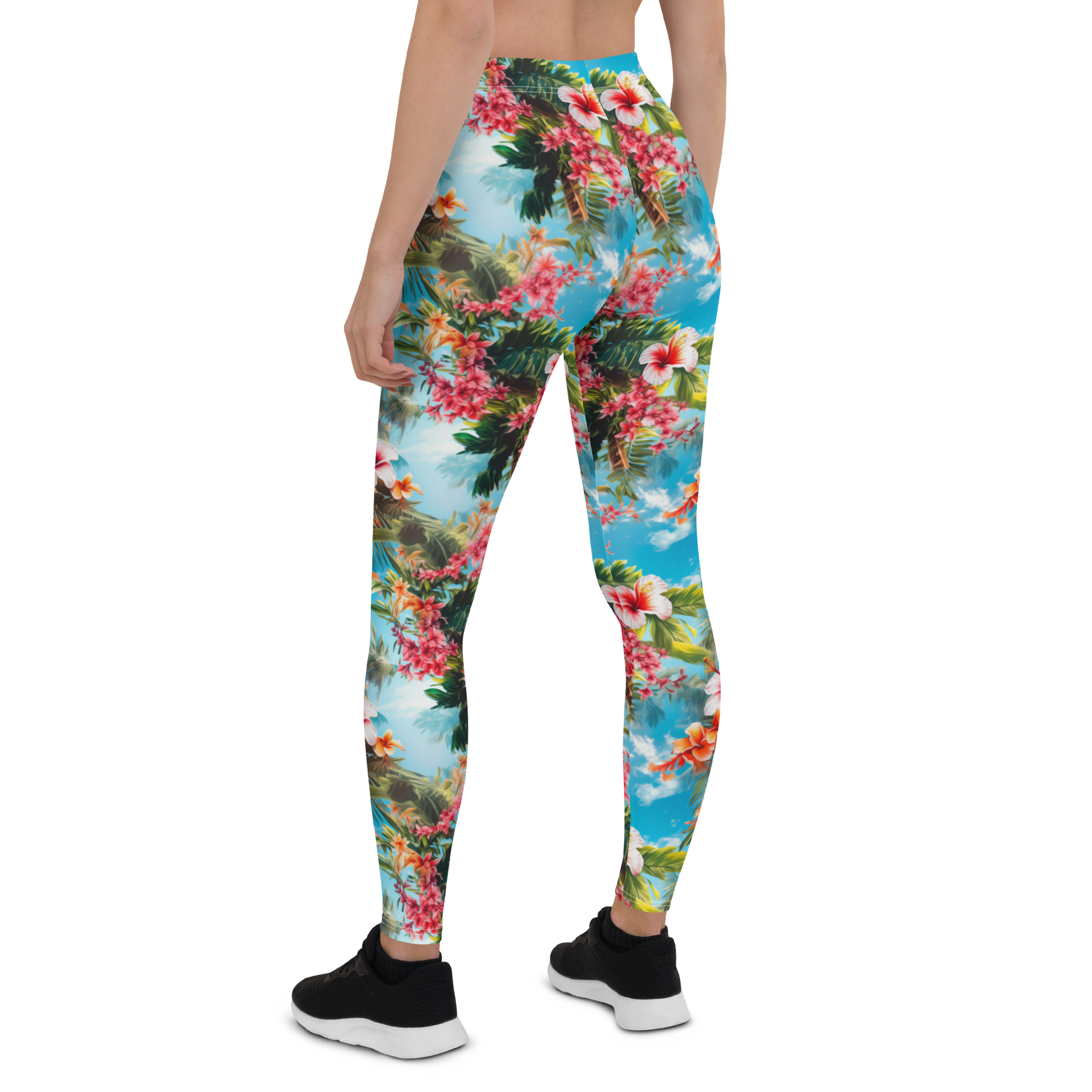 Tropical Beach Flower Leggings | GearBunch