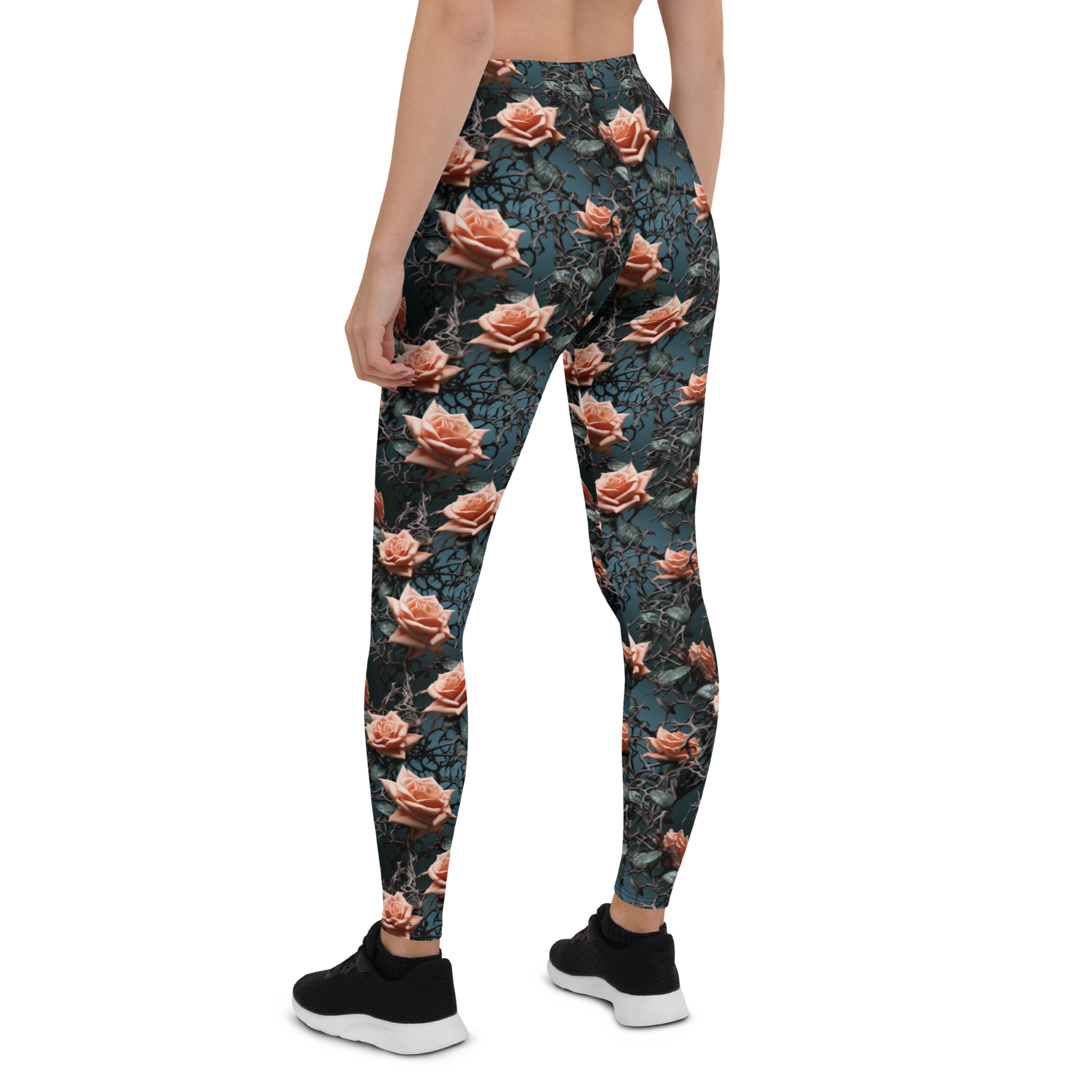 Colorful Roses and Thorns Leggings | GearBunch