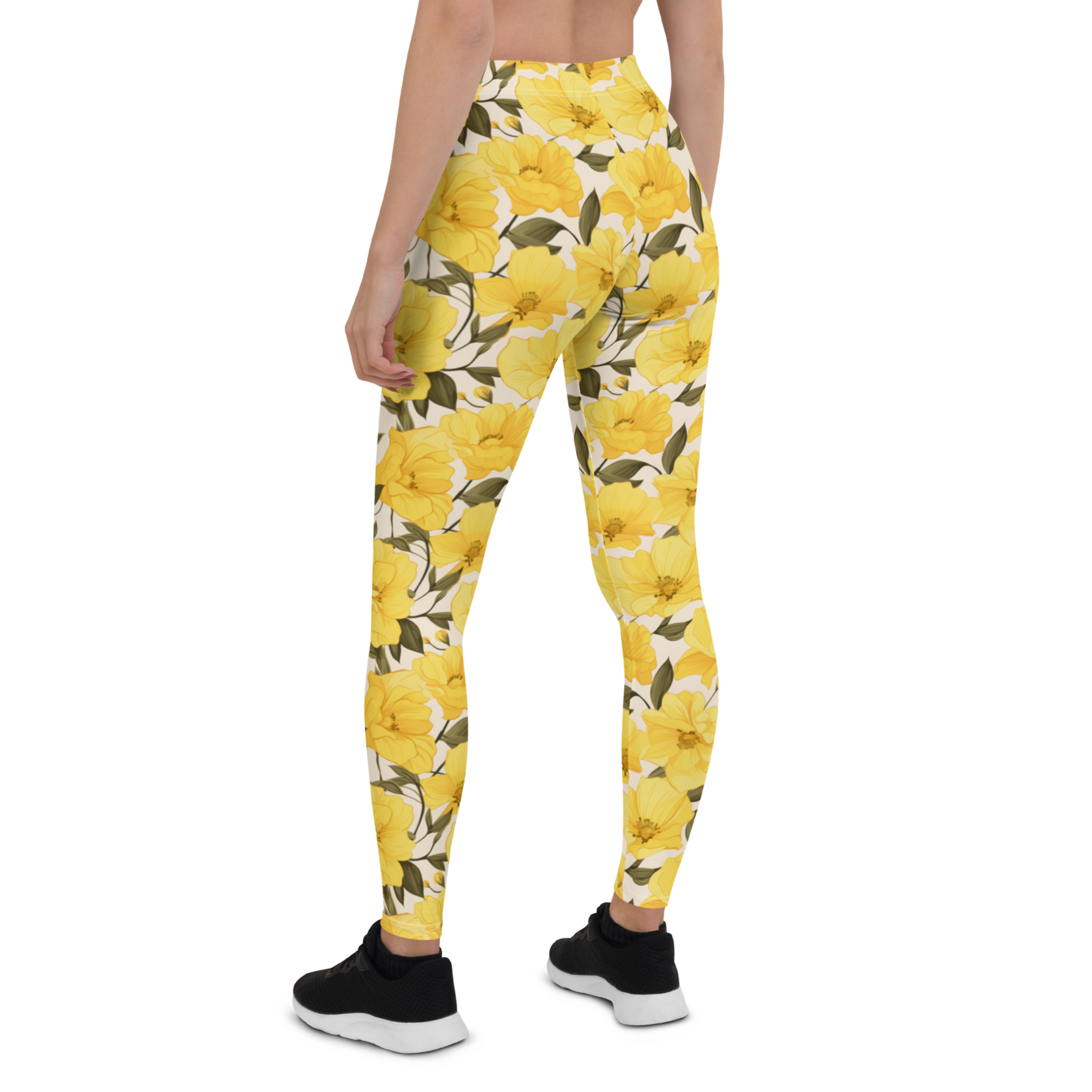 Yellow Bell Flower Leggings | GearBunch