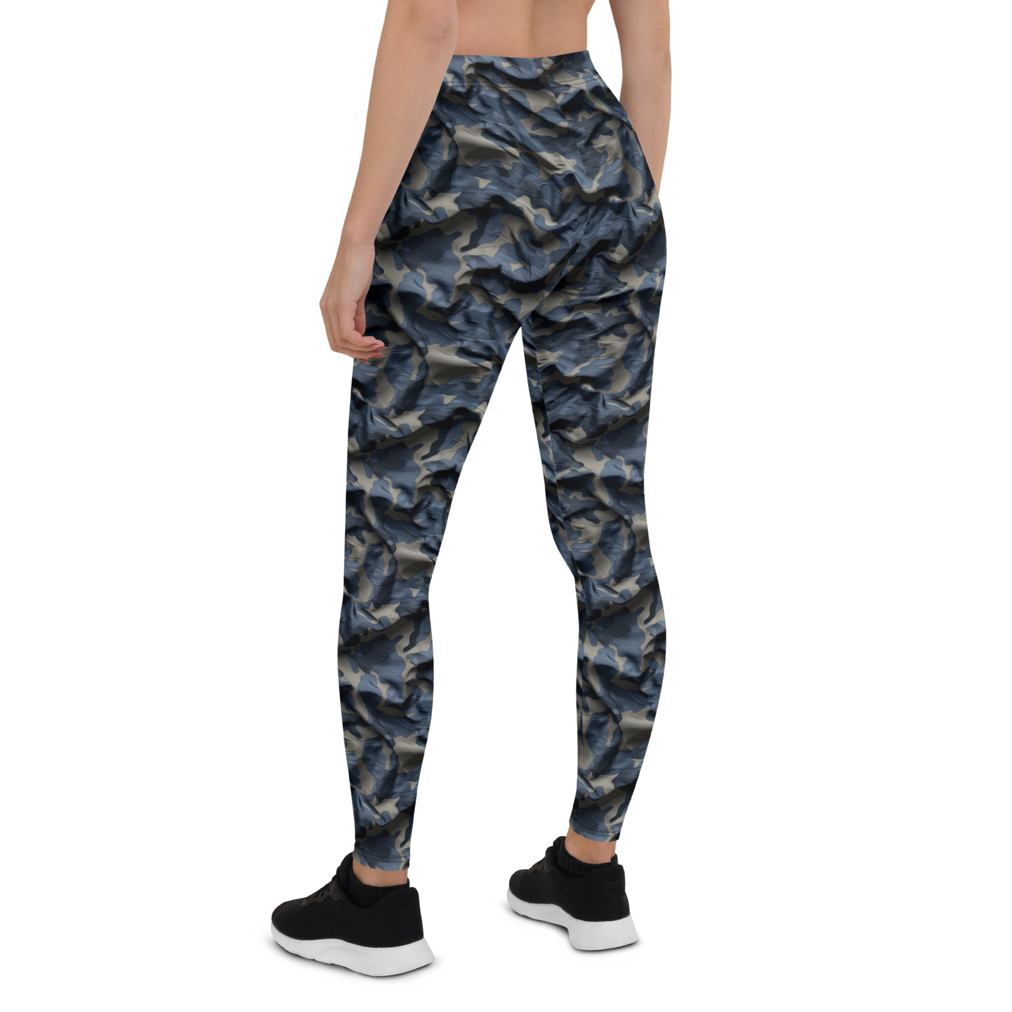 3D Navy Camo Leggings | GearBunch