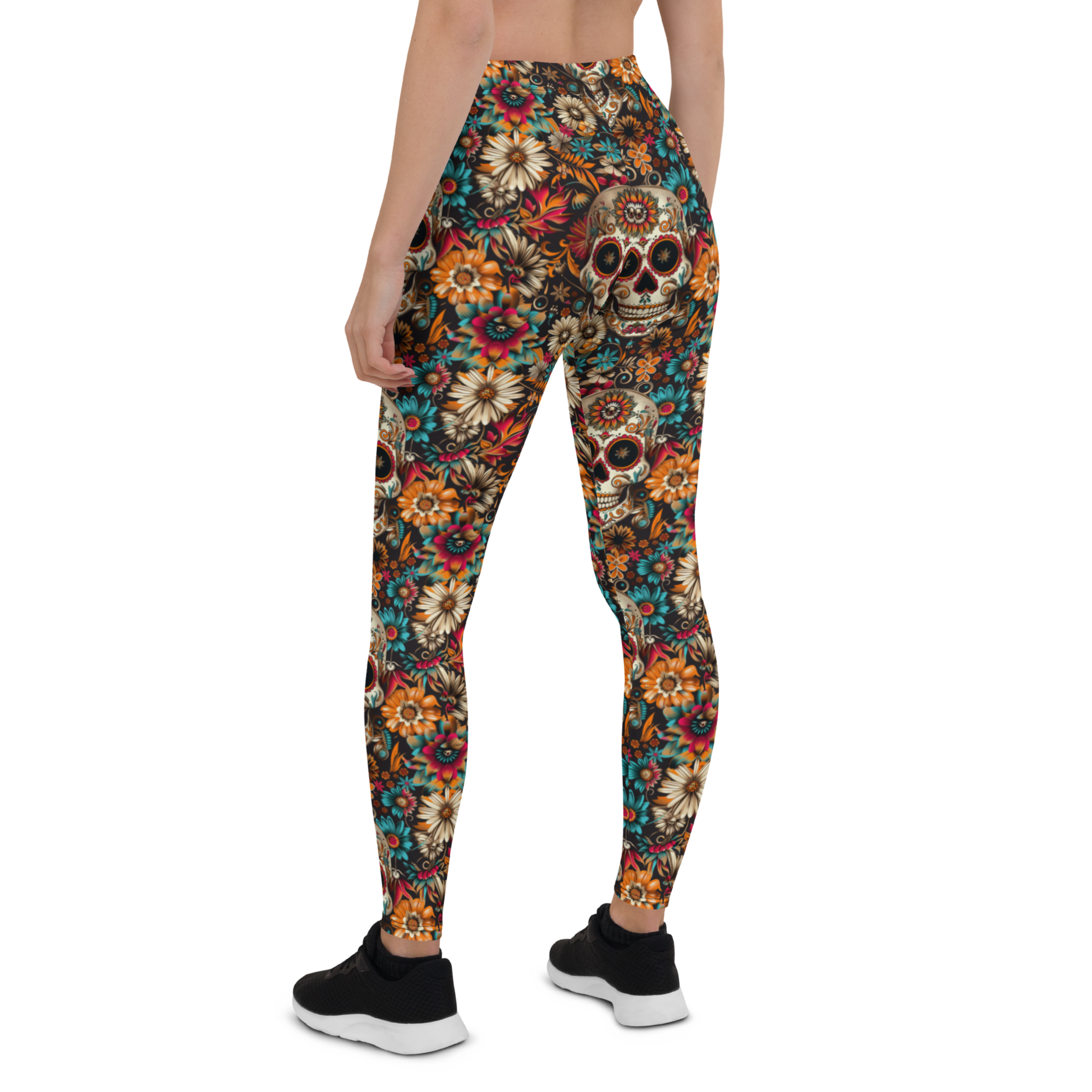 Festival Colorful Sugar Skull Leggings | GearBunch