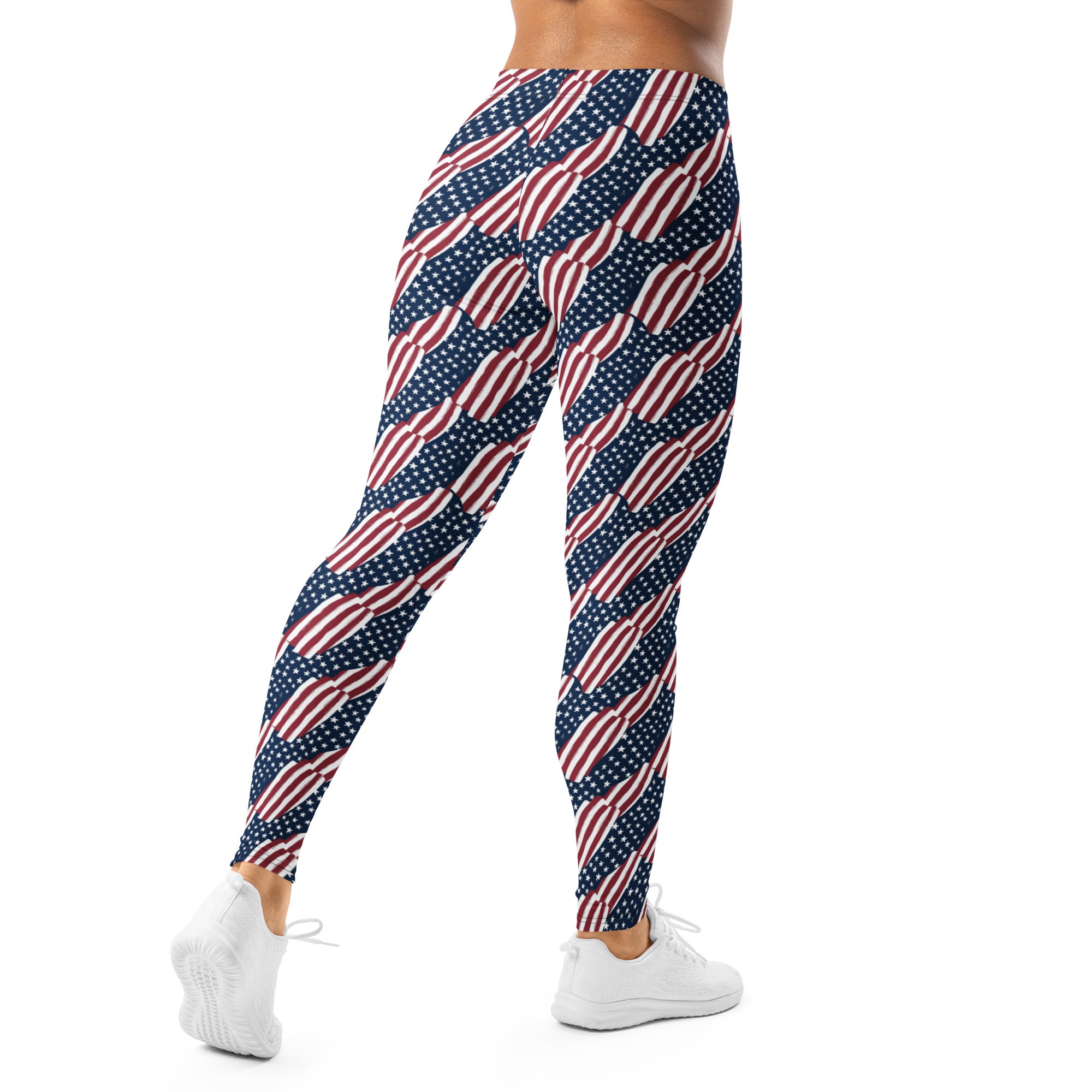 American Flag Repeat Leggings | GearBunch