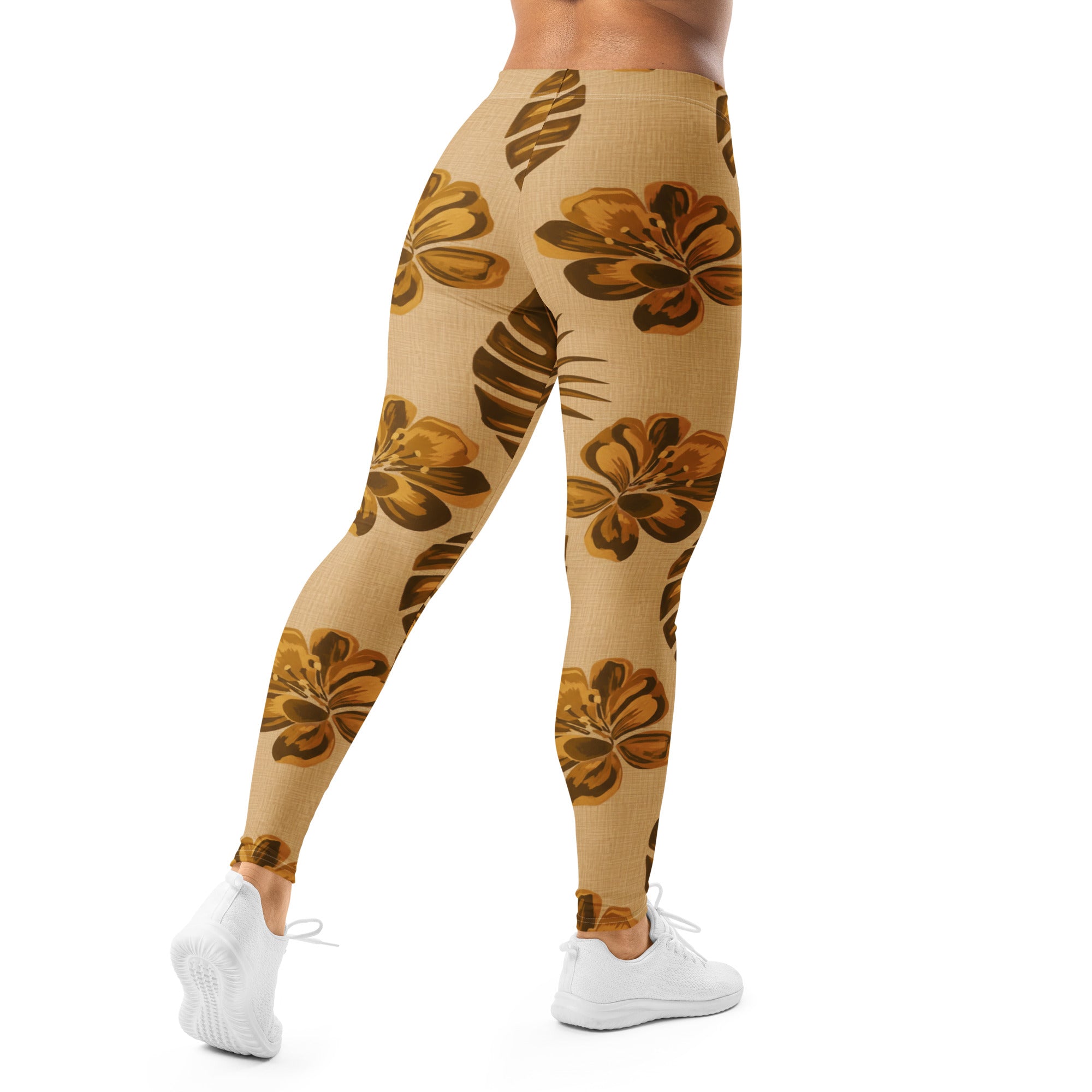 Mid-Century Modern Leaves Leggings | GearBunch