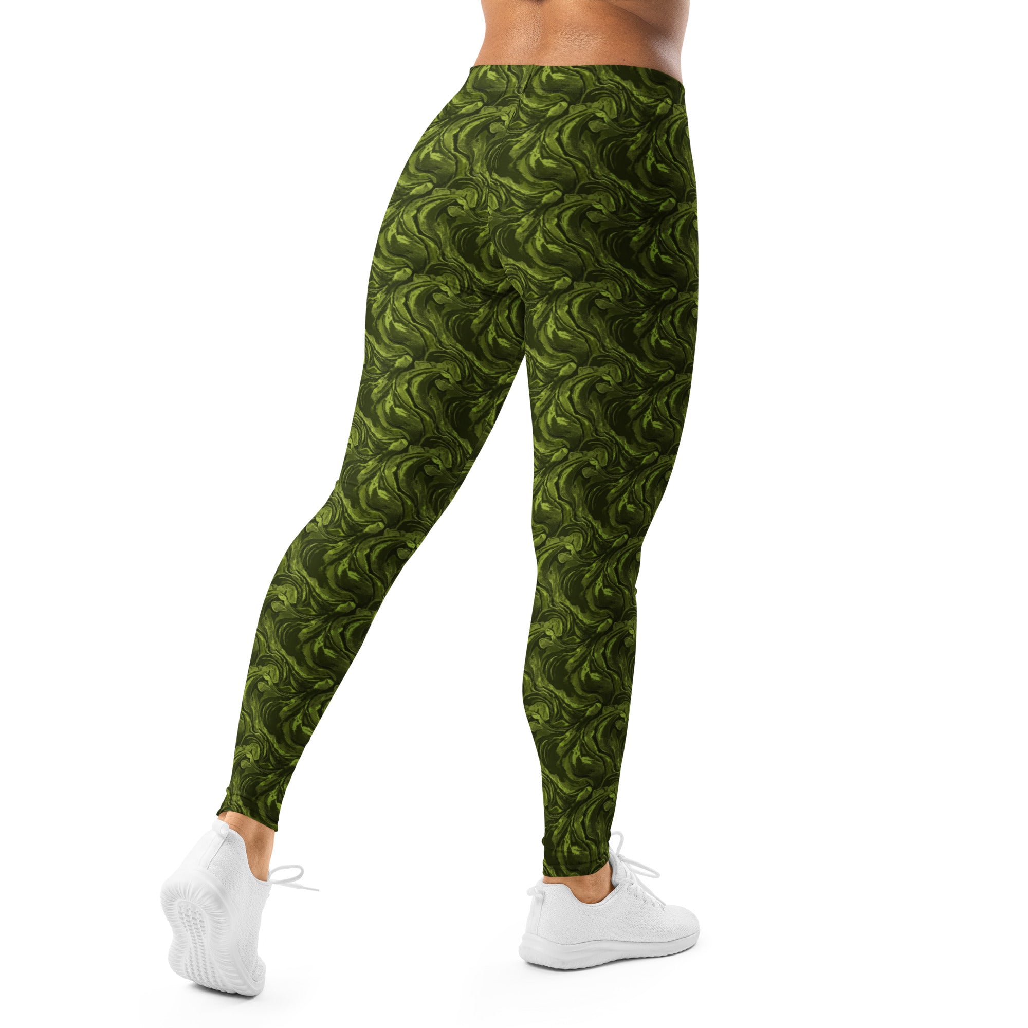 Olive Green Velvet Leggings | GearBunch