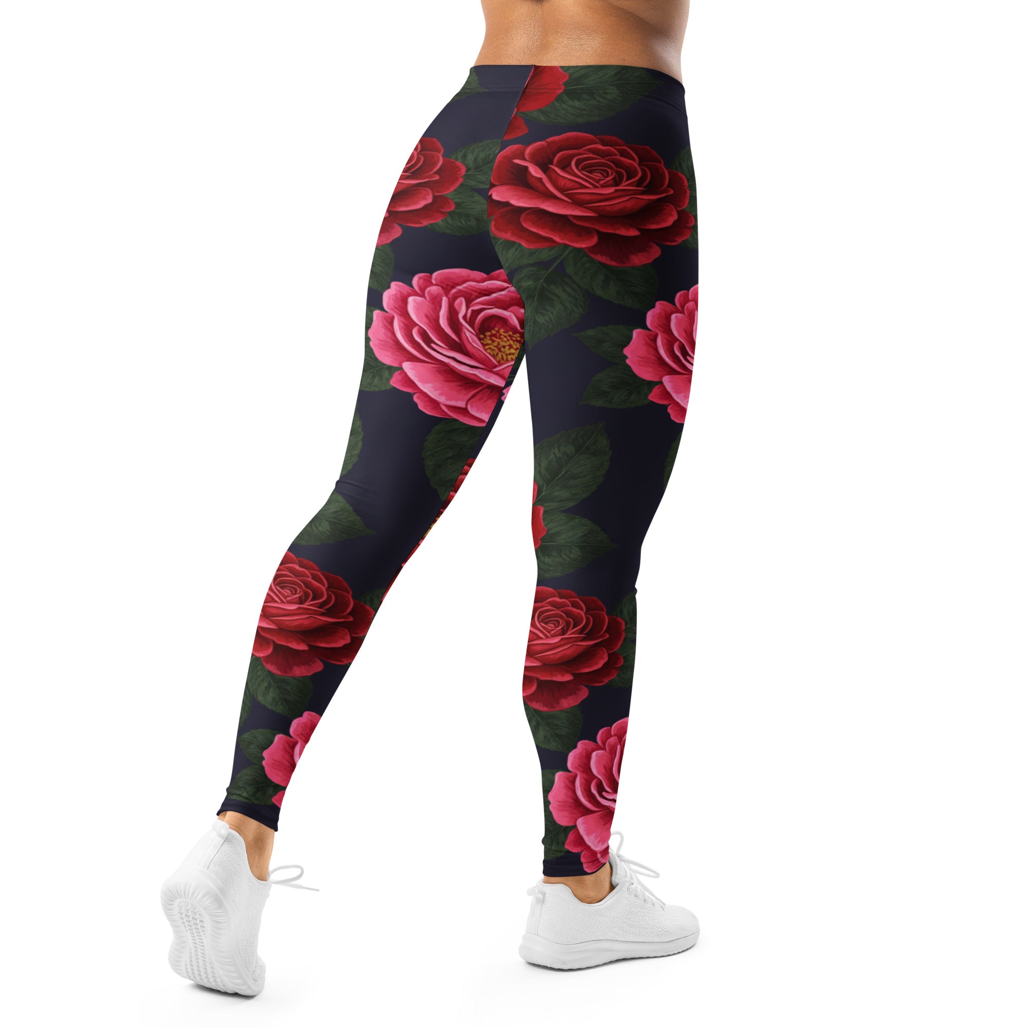 Midnight Garden Roses Leggings | GearBunch