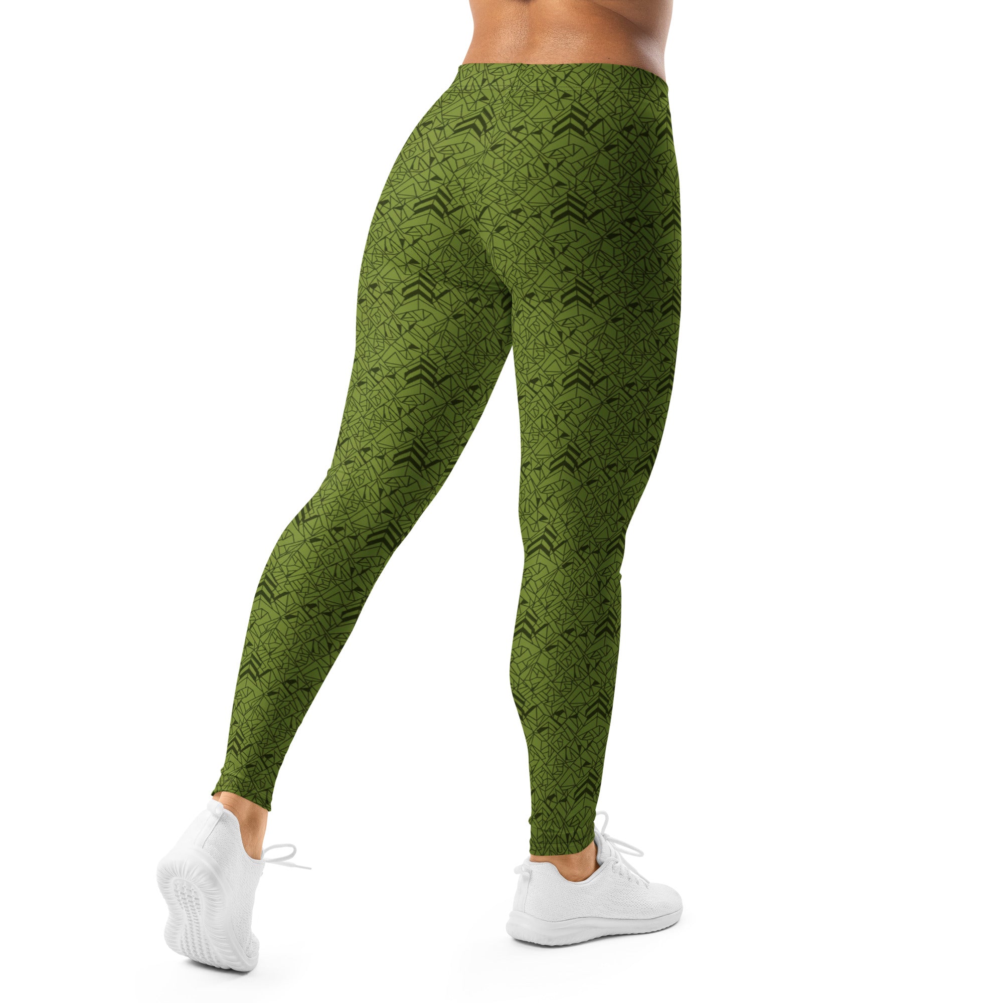 Velvet Olive Green Leggings | GearBunch